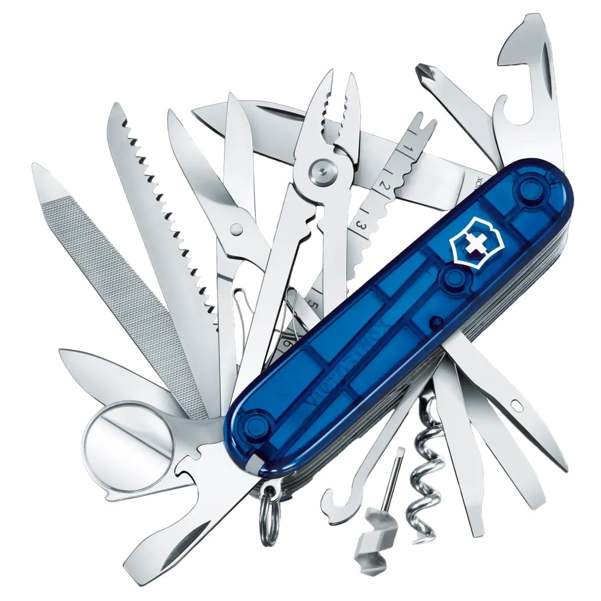 Багатофункціональний ніж Victorinox Swiss Champ - Transparent Blue