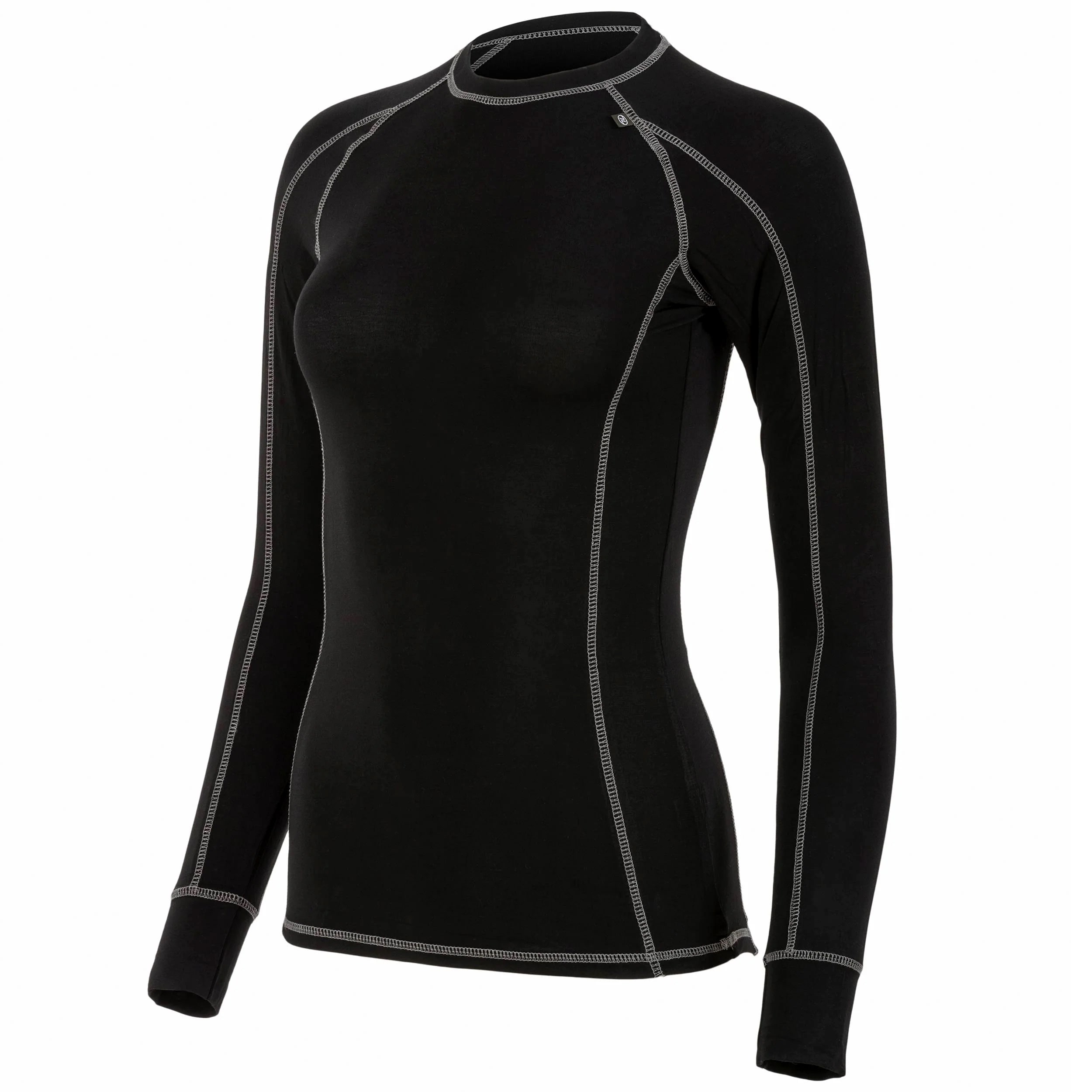 Жіноча термоактивна футболка Highlander Outdoor Bamboo Base Layer Long Sleeve 190 - Black