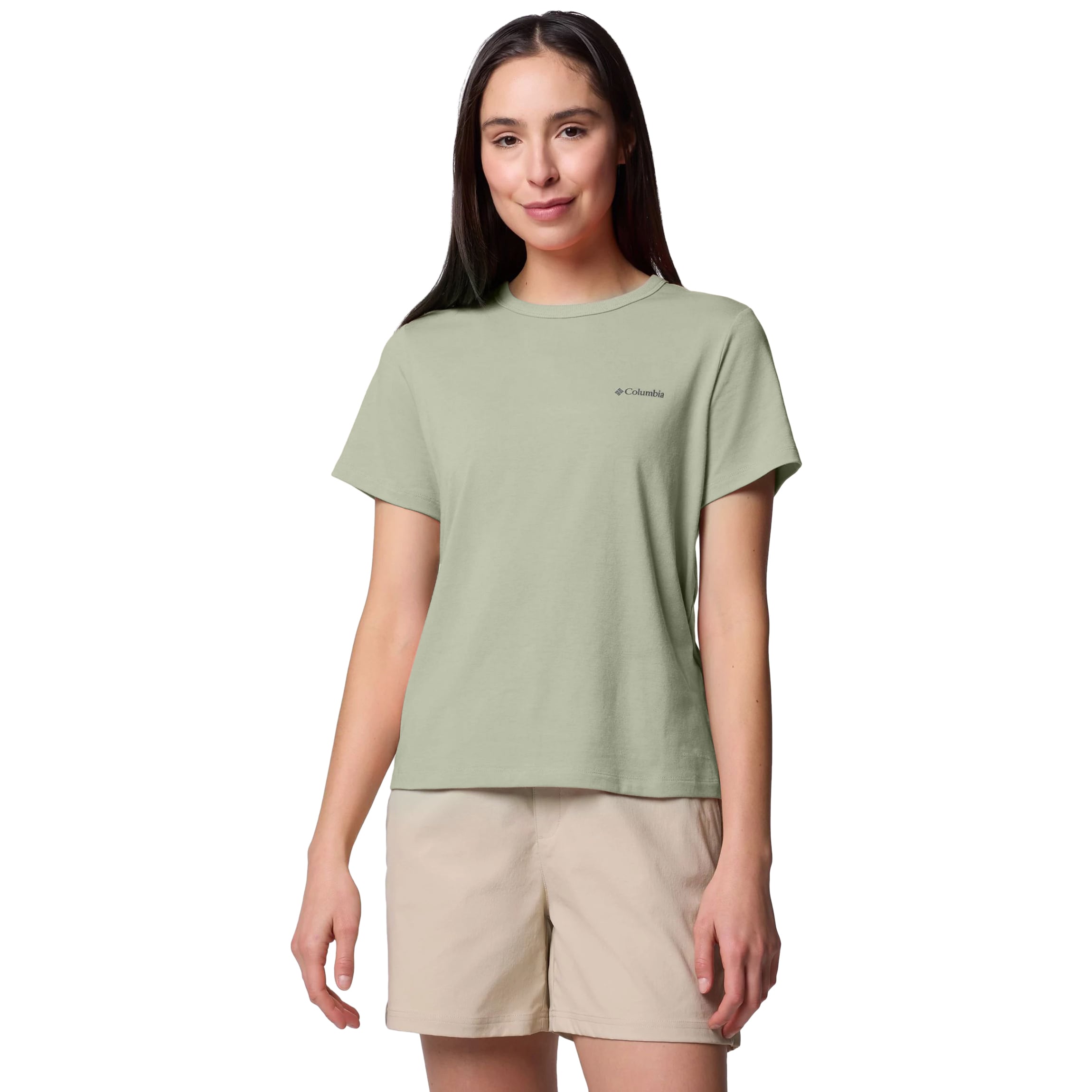 Жіноча футболка Columbia Sun Trek Short Sleeve II - Safari