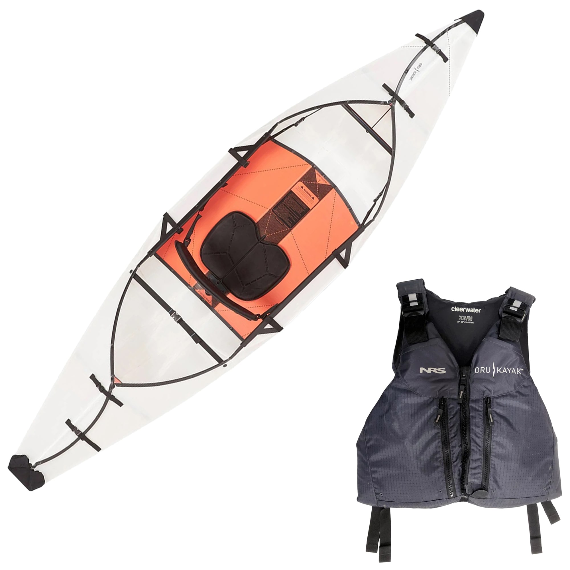 Байдарка Oru Kayak Inlet - White + Рятувальний жилет Oru Kayak PFD - набір