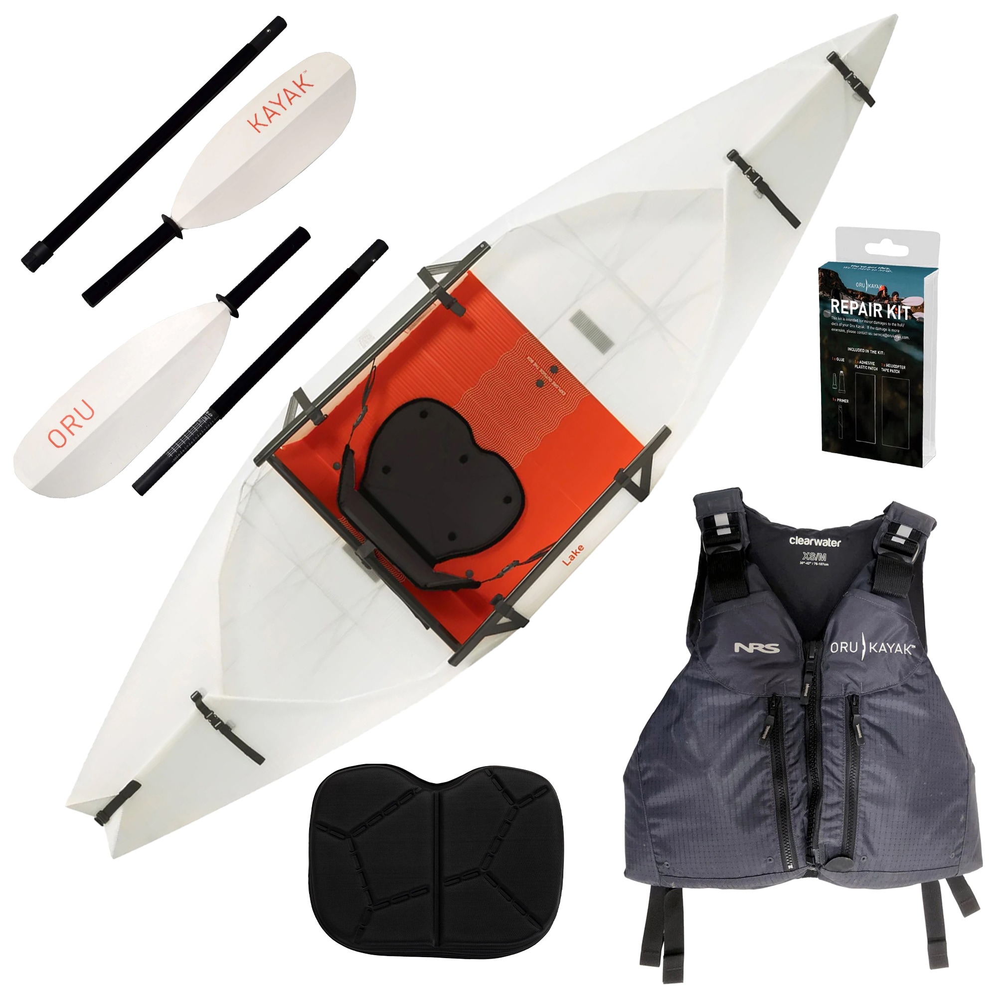 Байдарка Oru Kayak Lake + Рятувальний жилет Oru Kayak PFD + аксесуари - набір
