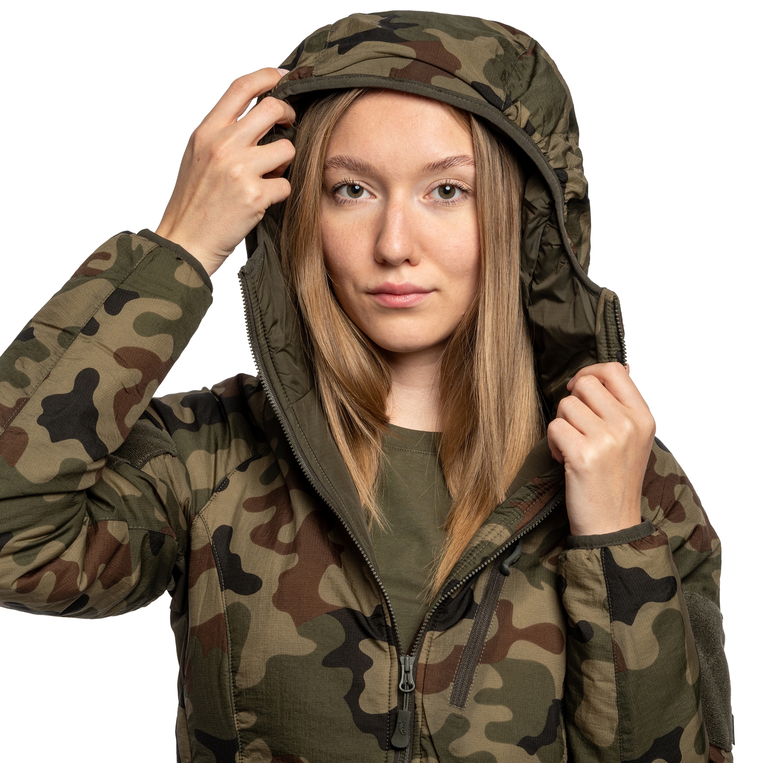 Жіноча куртка Helikon-Tex Wolfhound Hoodie - wz.93 Pantera PL Woodland