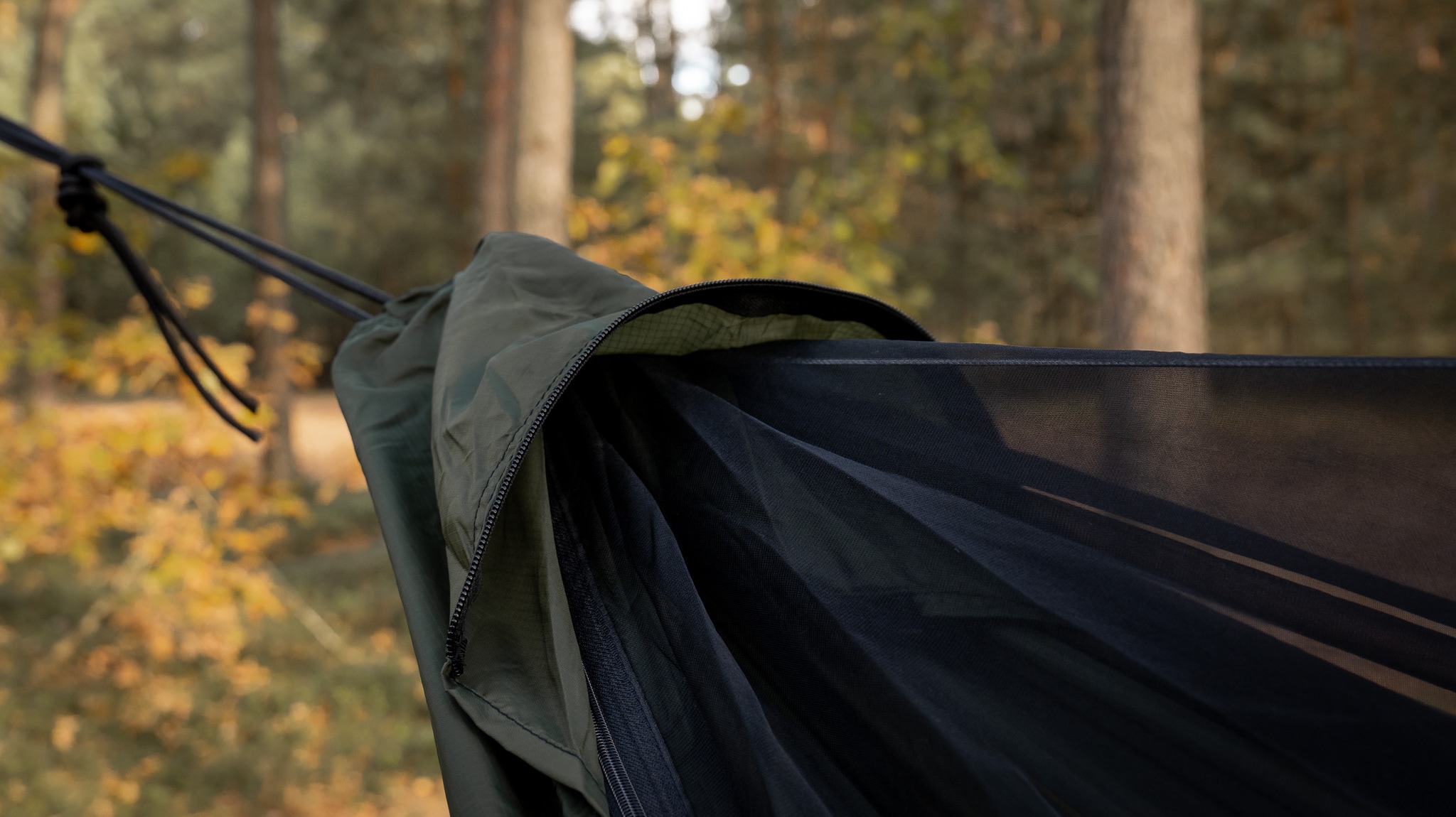 Надлегкий гамак TigerWood Ważka V2 Long Pocket Green - з москітною сіткою