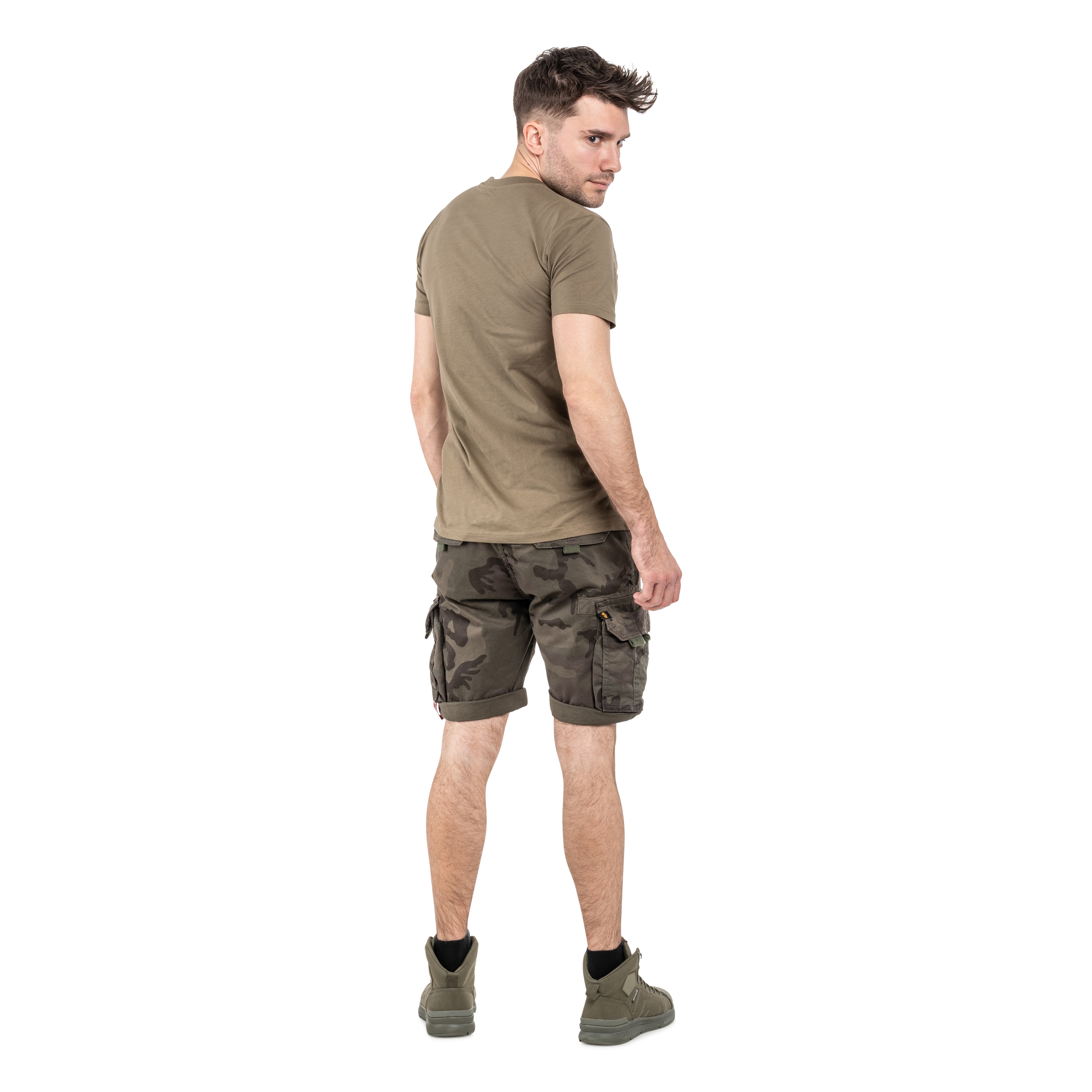 Шорти Alpha Industries Crew Short - Dark Olive Camo