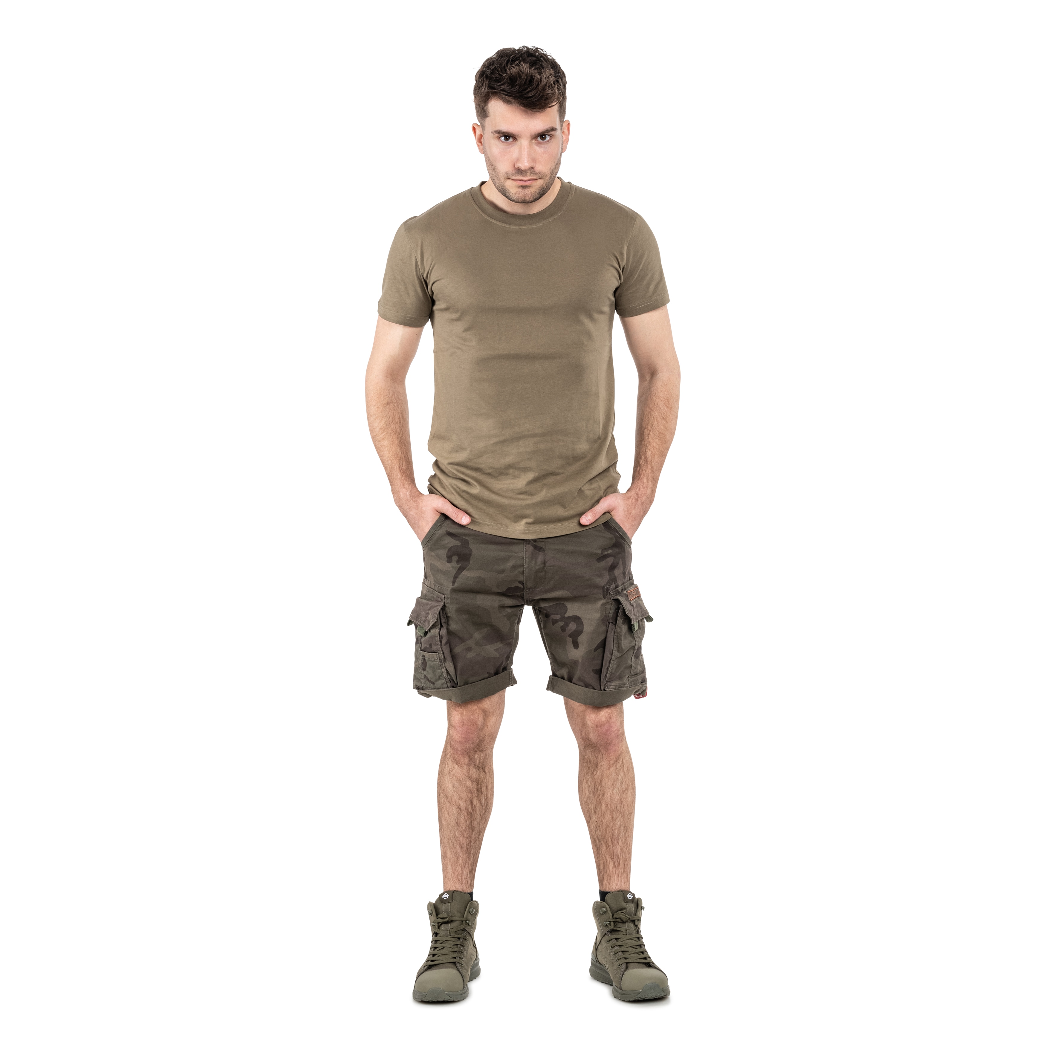 Шорти Alpha Industries Crew Short - Dark Olive Camo
