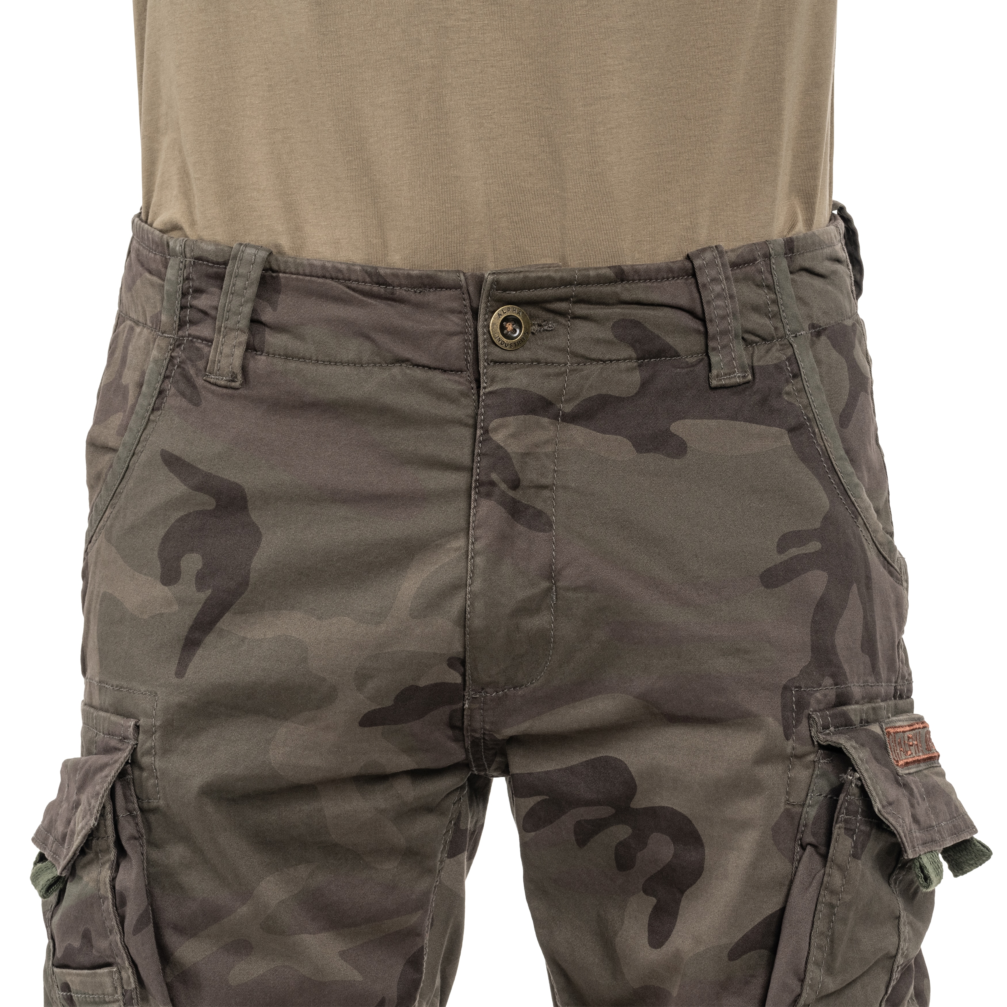 Шорти Alpha Industries Crew Short - Dark Olive Camo