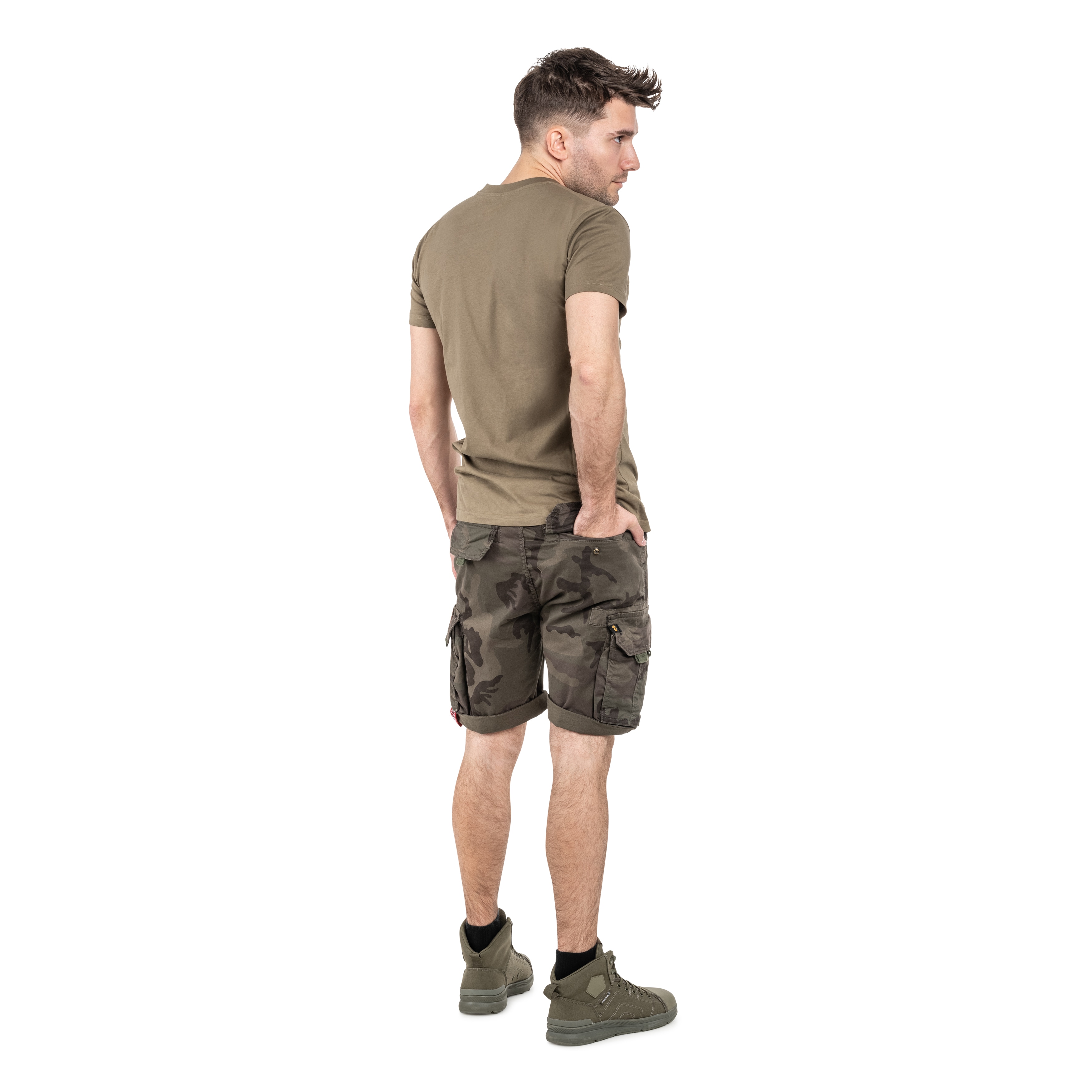Шорти Alpha Industries Crew Short - Dark Olive Camo