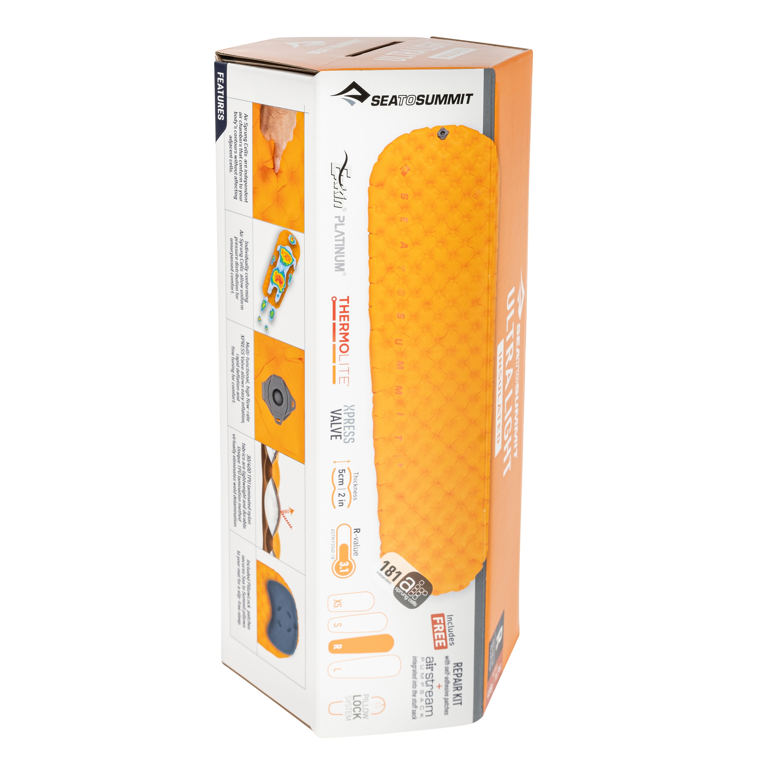 Одномісний матрац Sea to Summit Ultralight ASC Insulated Mat Regular - Orange