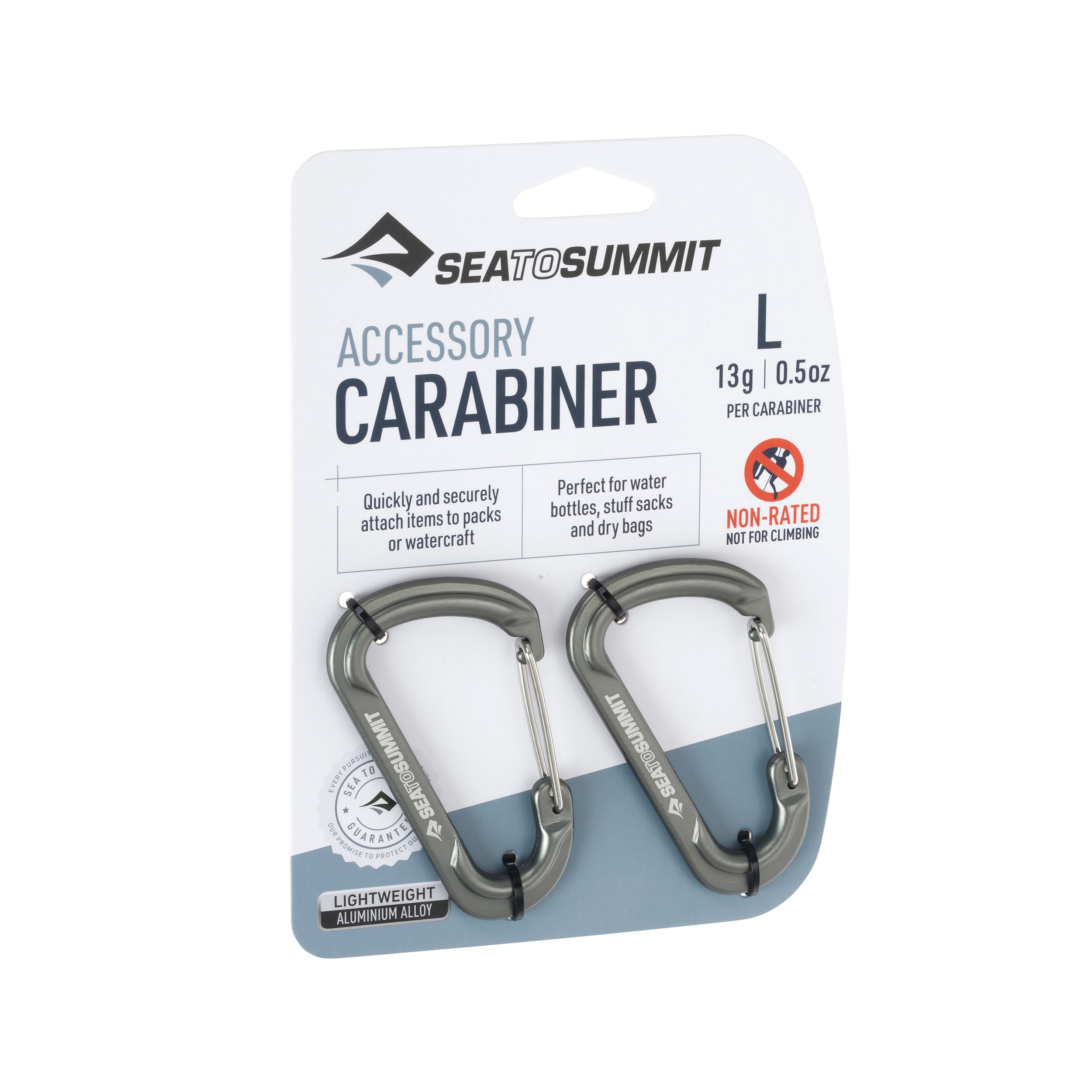 Карабін Sea To Summit Large Accessory Carabiners 2 шт. - Titanium Grey