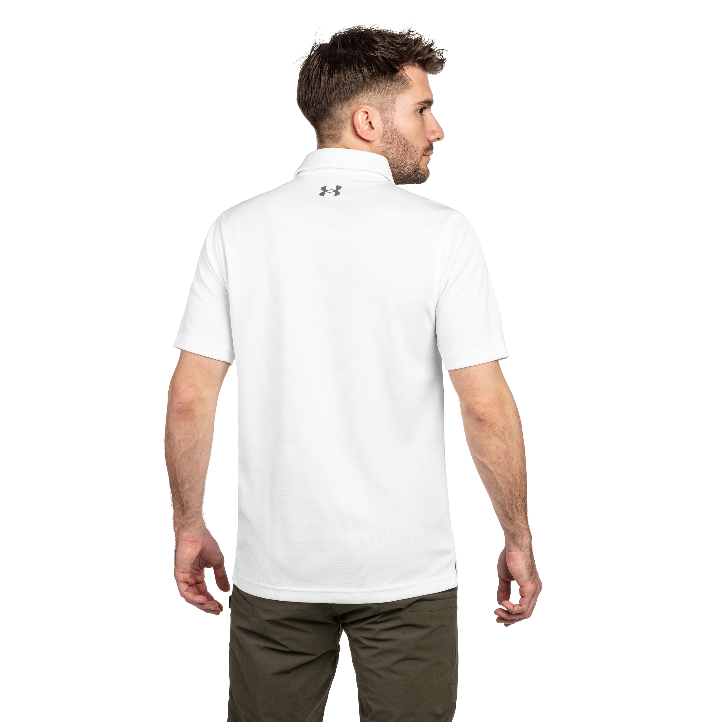 Термоактивна футболка поло Under Armour UA Tech - White