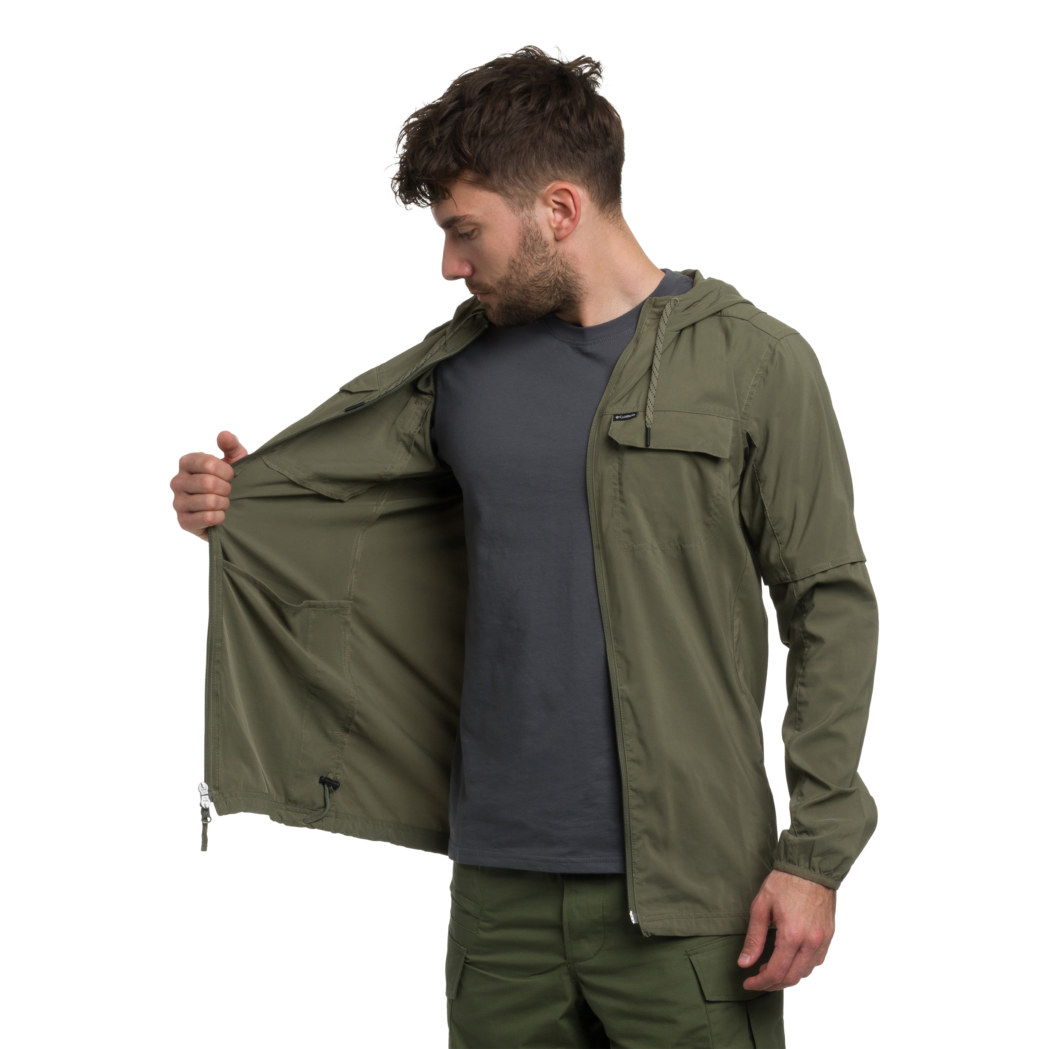 Куртка Columbia Skien Valley Hooded Insect Shield - Stone Green