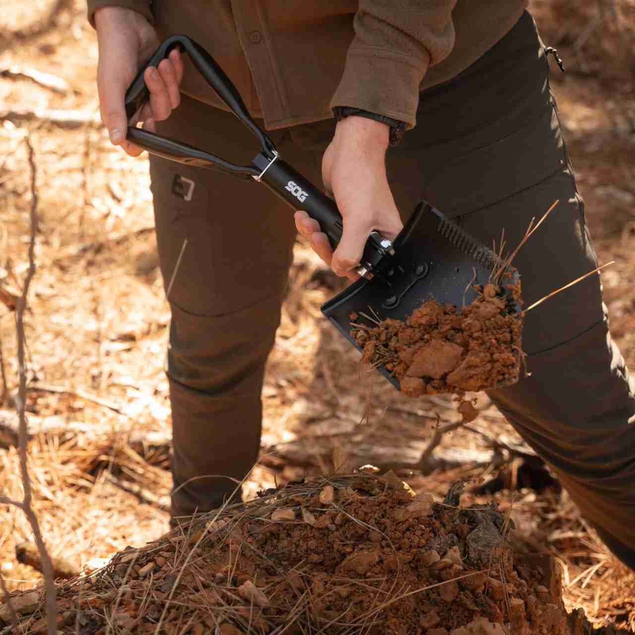 Складана саперна лопата SOG XL Entrenching Tool - Black