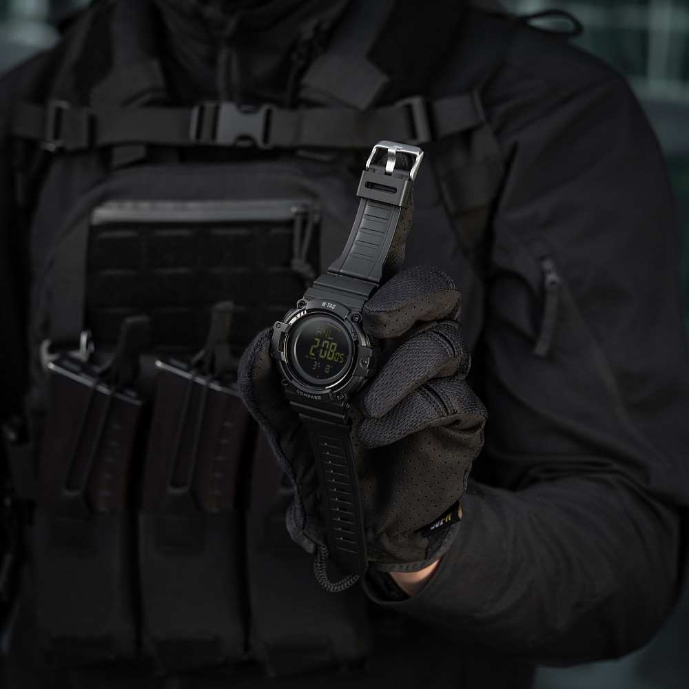Тактичний годинник M-Tac з компасом 2233 - Black