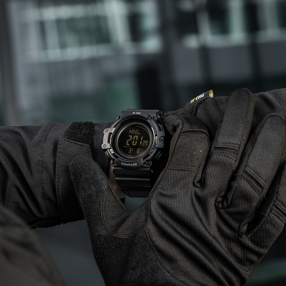 Тактичний годинник M-Tac з компасом 2233 - Black