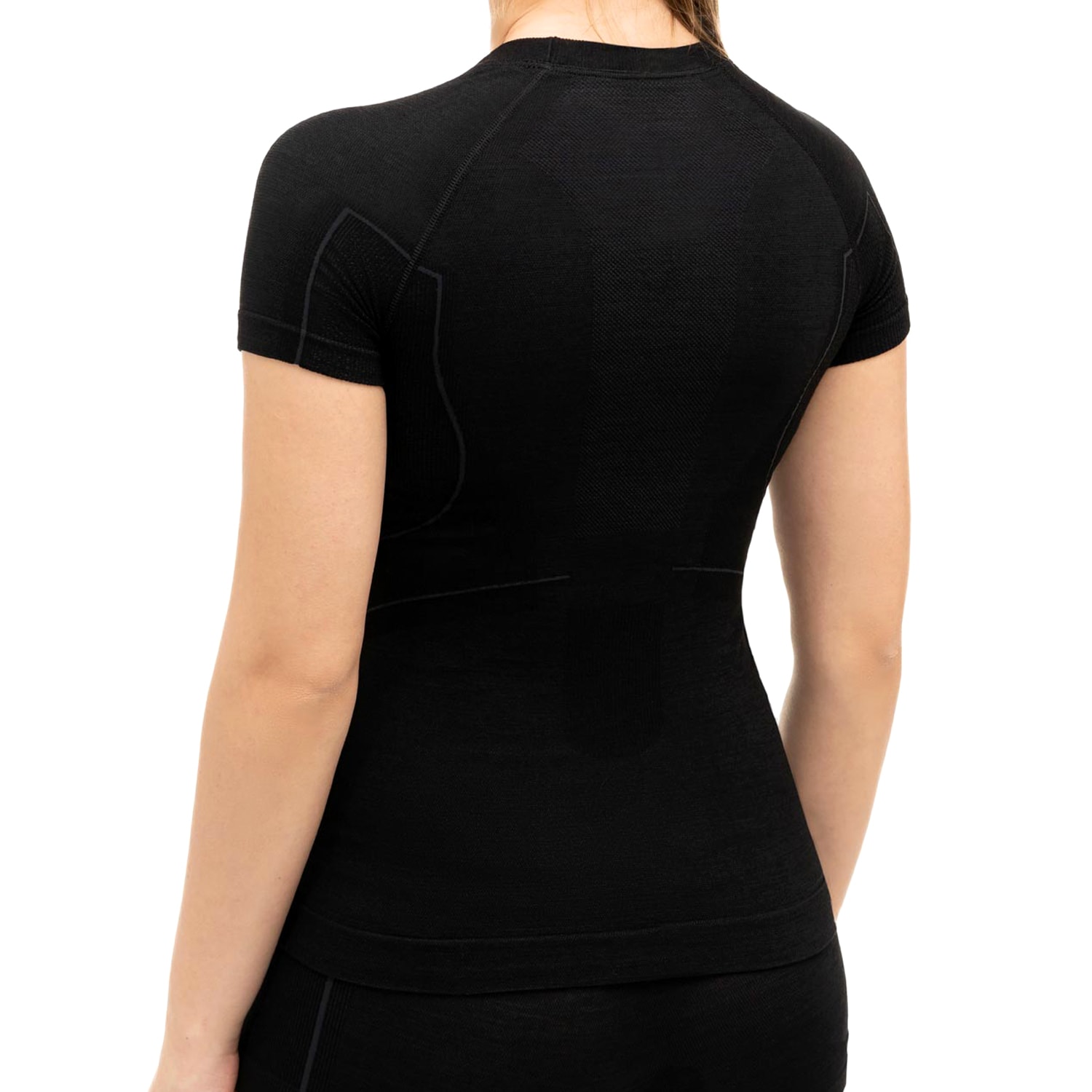 Жіноча термоактивна футболка Brubeck Active Wool з коротким рукавом - Black