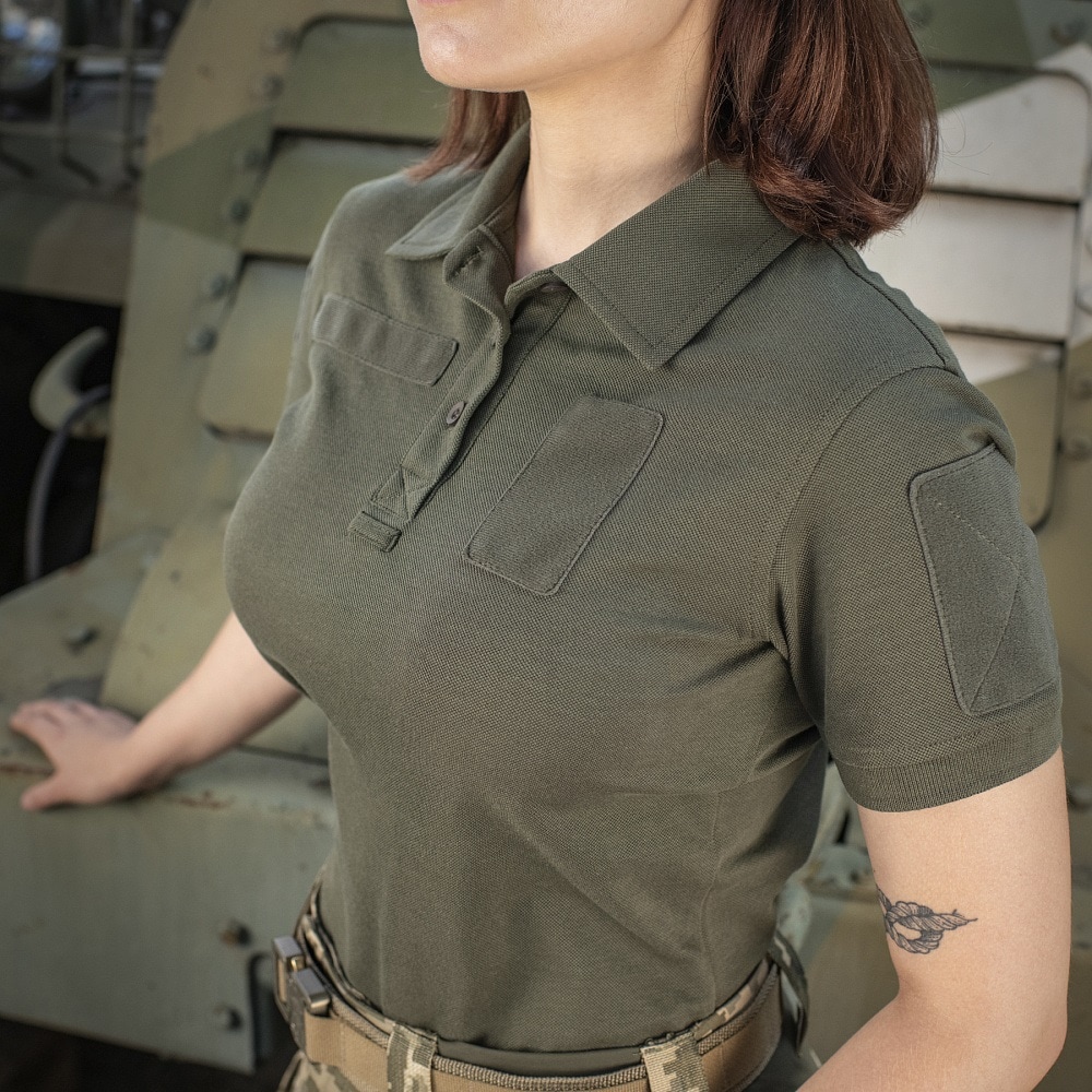 Жіноча футболка поло M-Tac 65/35 - Army Olive