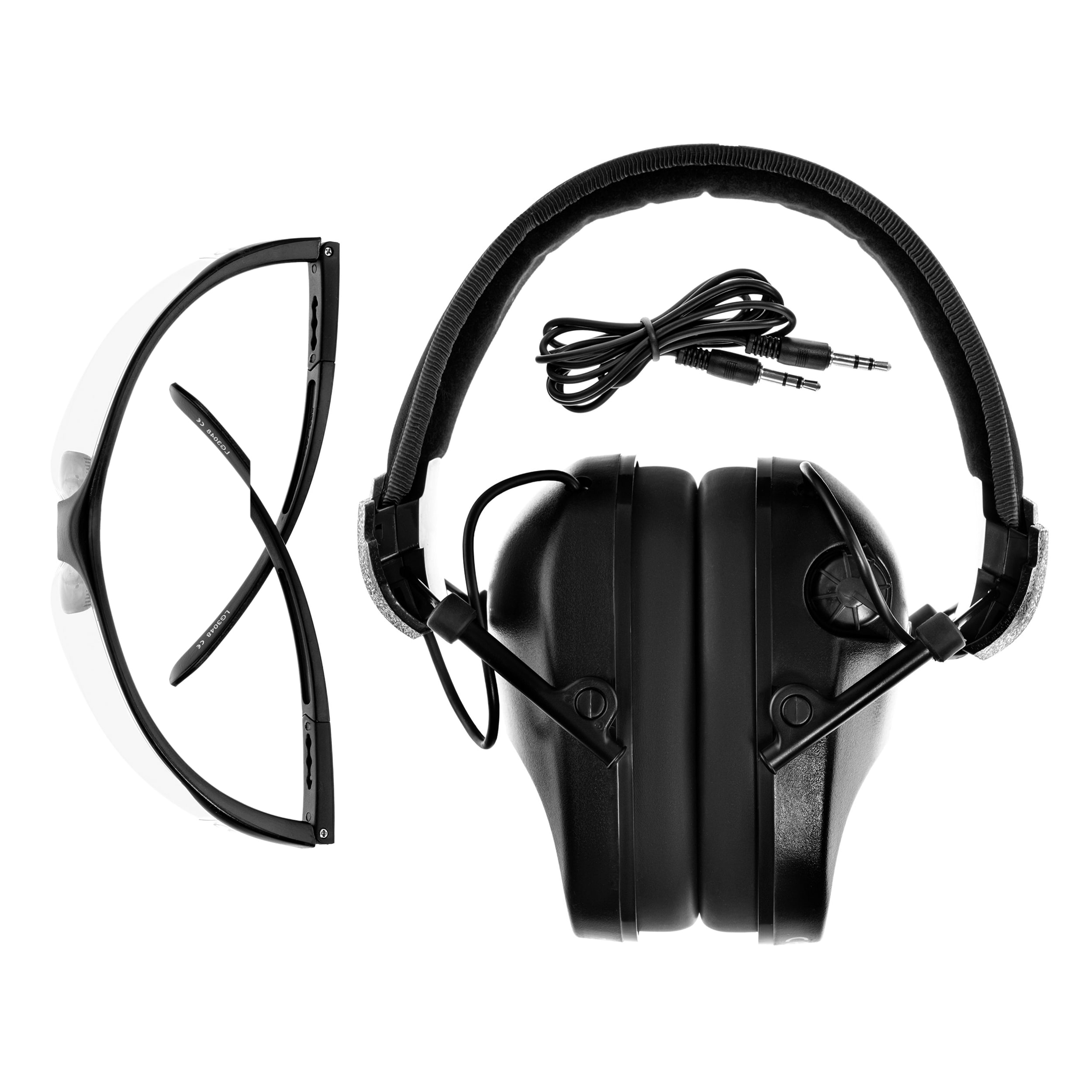 Активні захисні навушники RealHunter Active Pro з окулярами - Black