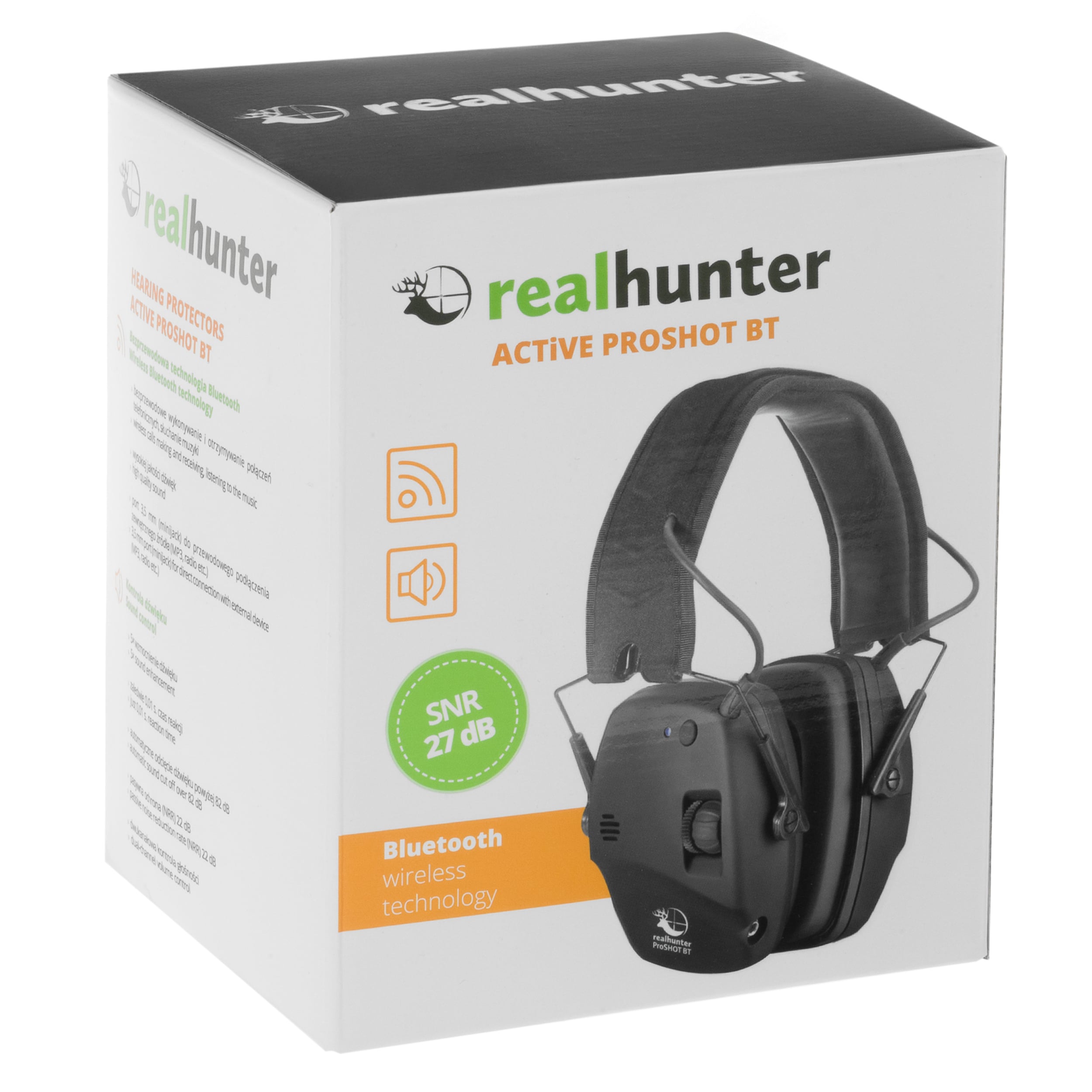 Активні навушники RealHunter Active ProSHOT BT - Чорні