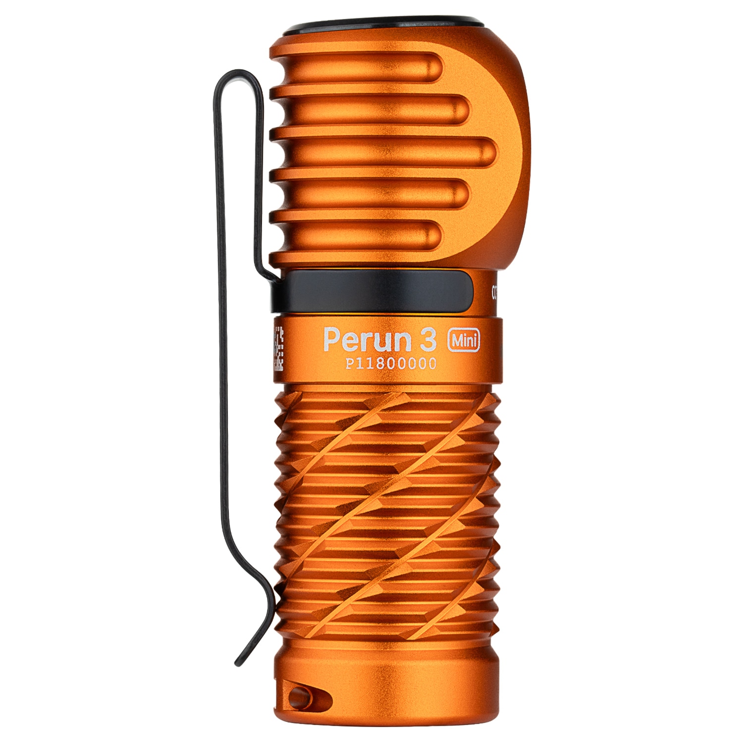Налобний та кутовий ліхтарик Olight Perun 3 Mini Cool White Orange з пов'язкою - 1250 люменів