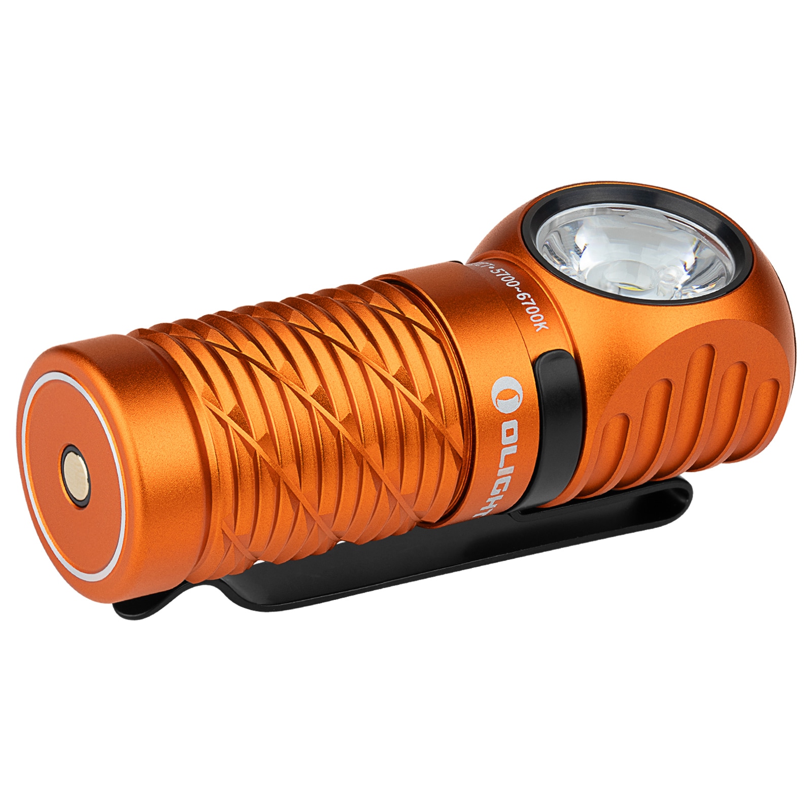 Налобний та кутовий ліхтарик Olight Perun 3 Mini Cool White Orange з пов'язкою - 1250 люменів