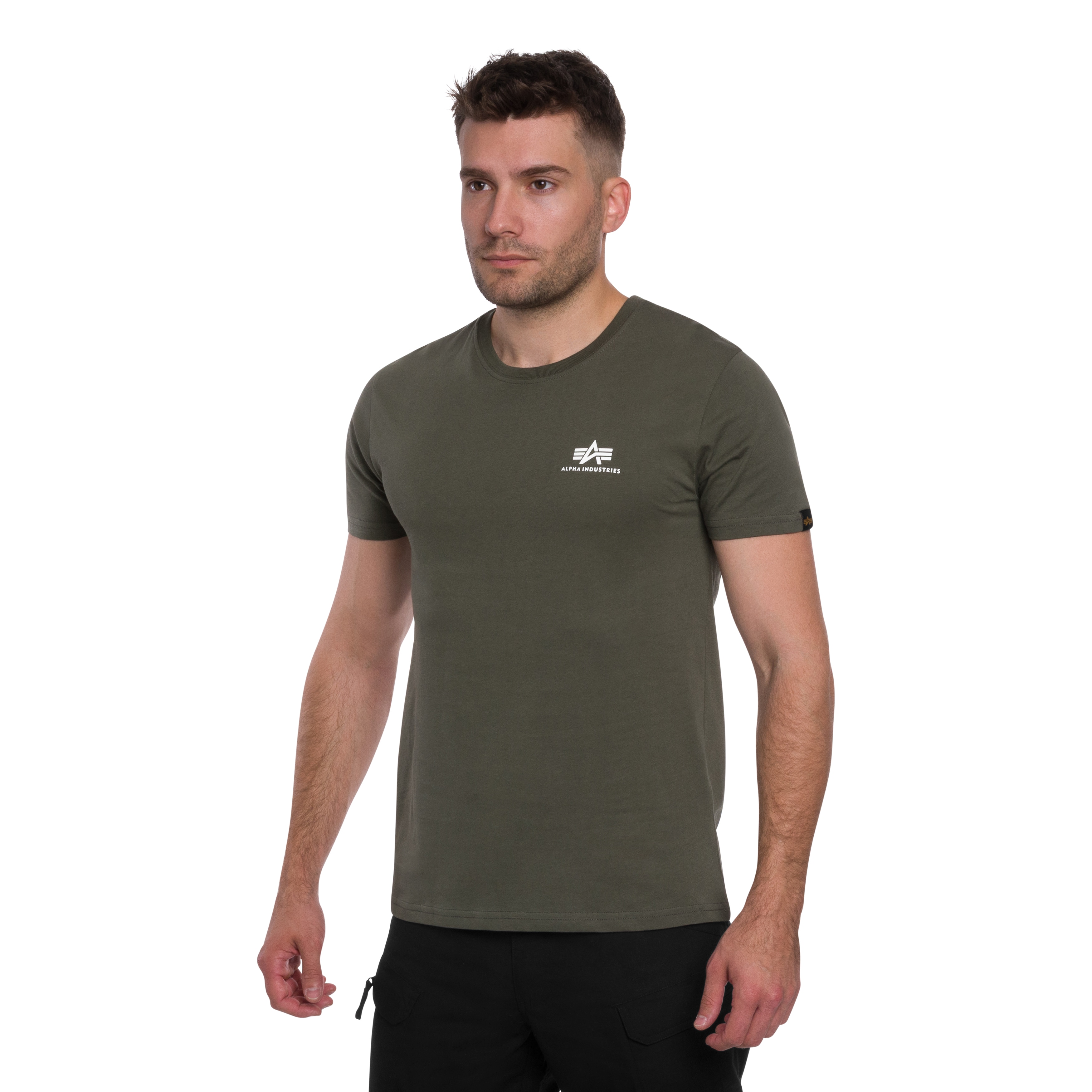 Футболка T-shirt Alpha Industries Backprint - Dark Olive