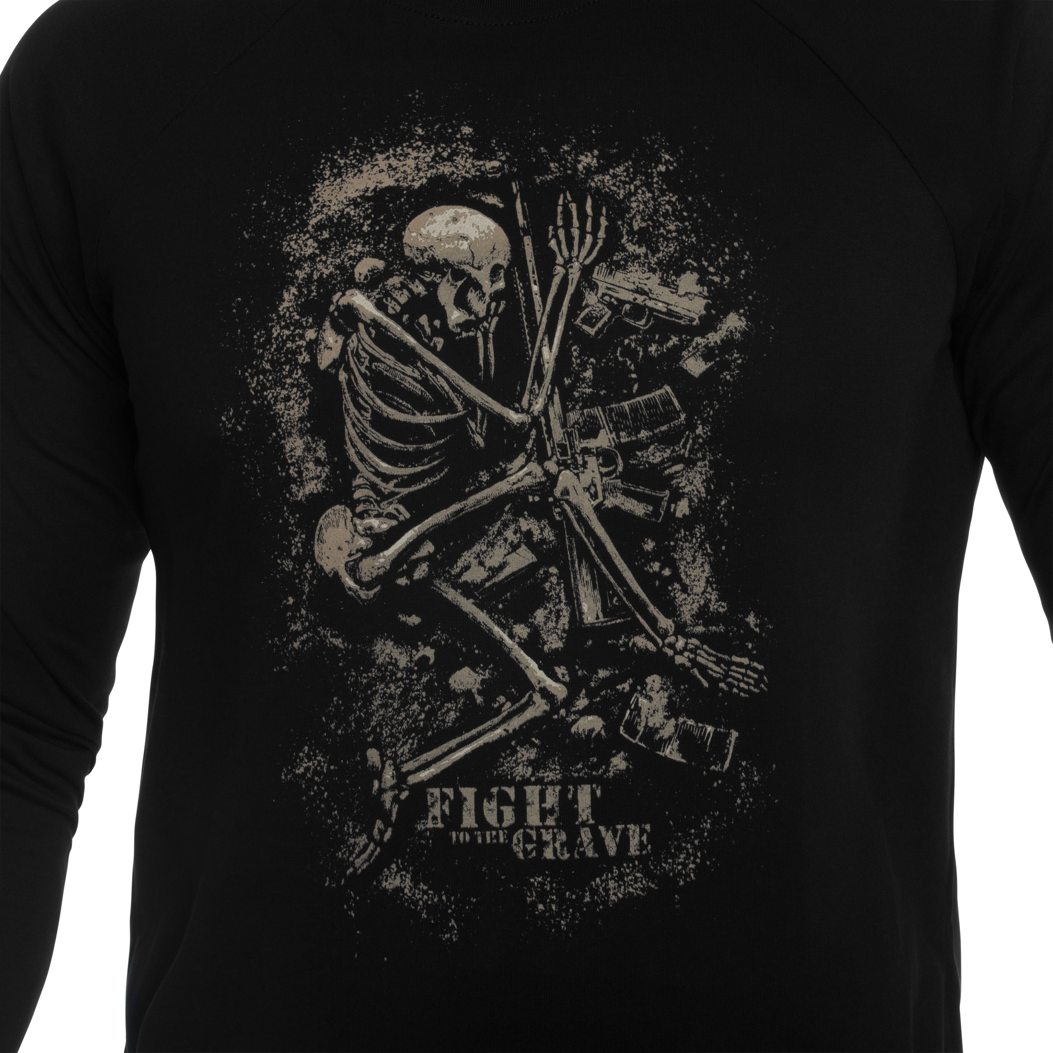Футболка Long Sleeve Helikon Fight To The Grave - Black