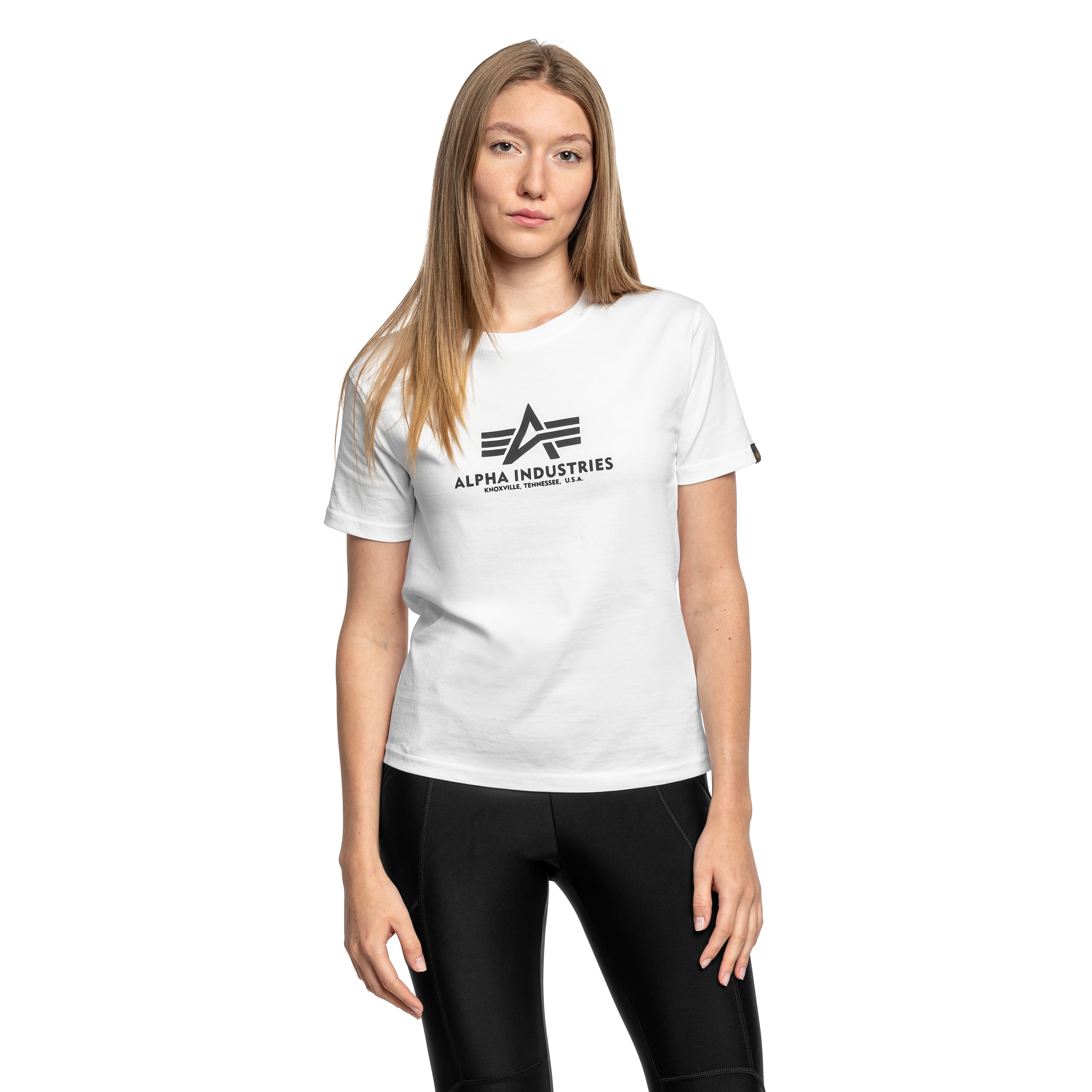 Жіноча футболка T-Shirt Alpha Industries Basic Big Logo Puff Print - White
