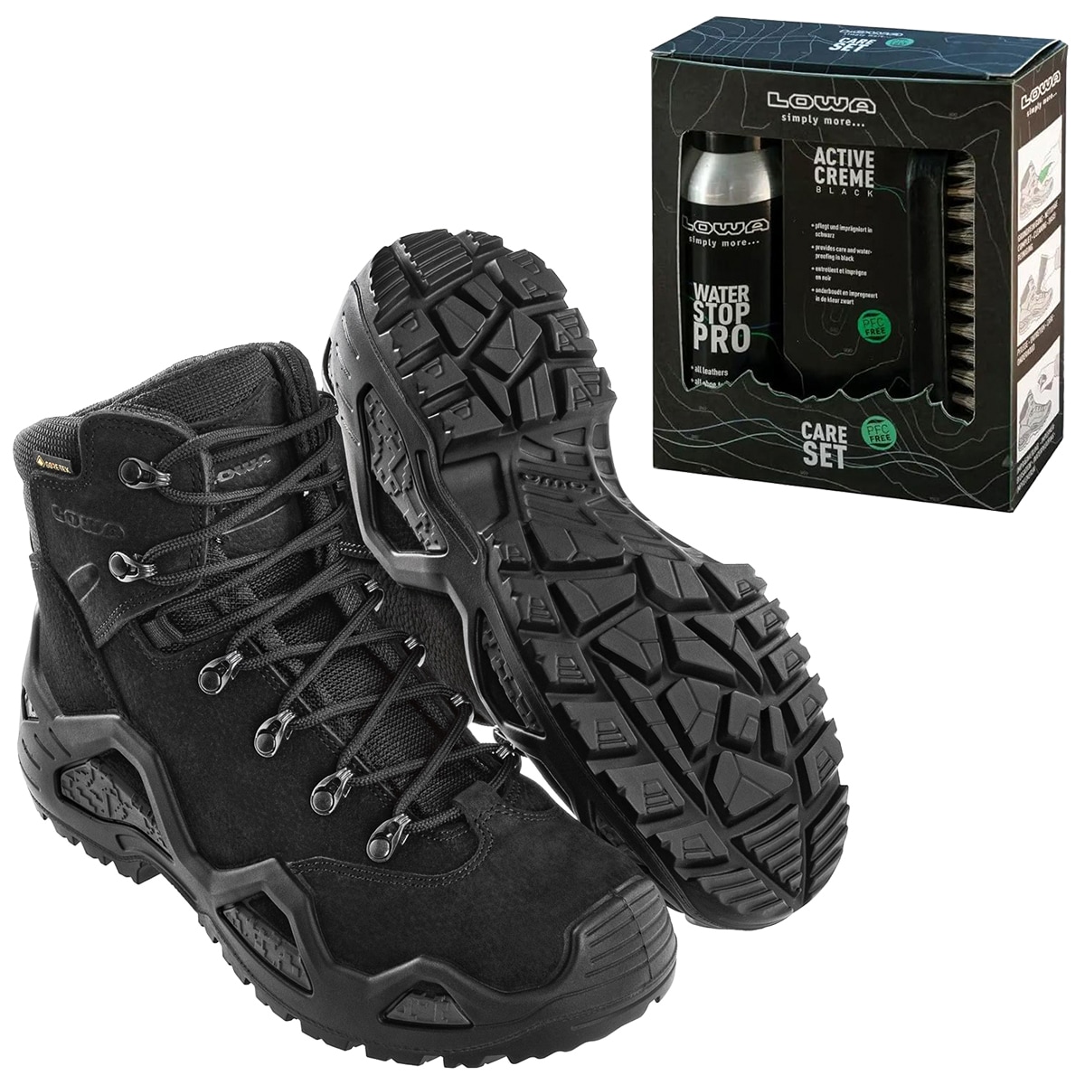 Черевики Z-6N GTX C Black + Care Set Lowa для чищення взуття - набір