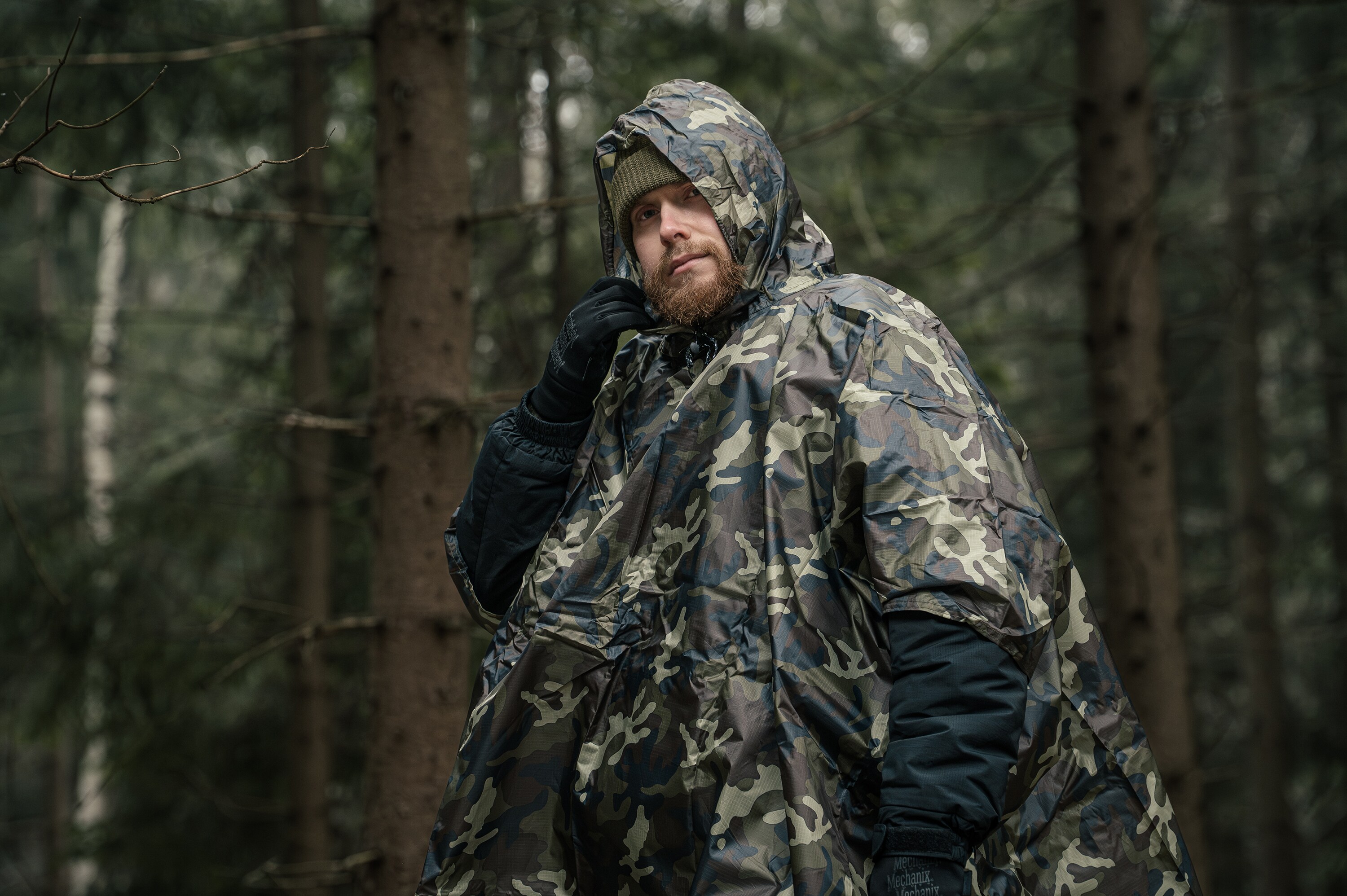 Пончо Badger Outdoor Rain Poncho Ripstop - Woodland