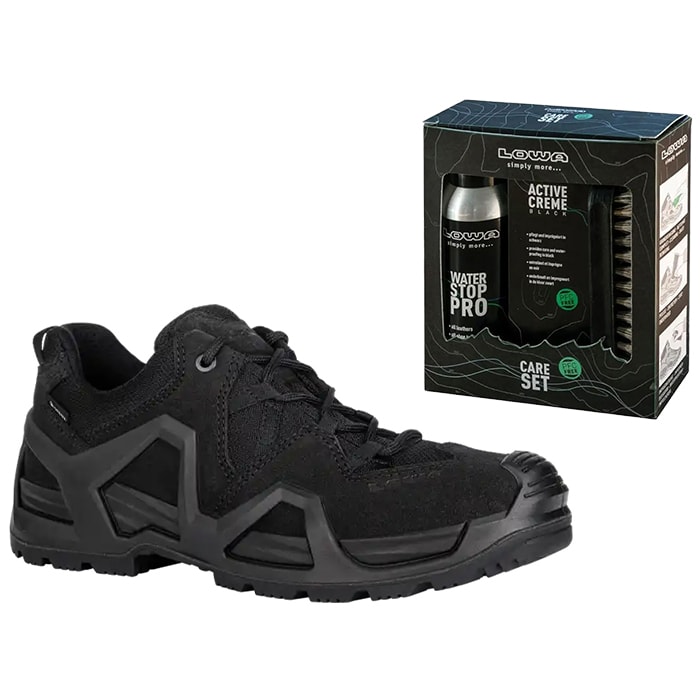 Жіночі кросівки Zephyr MK2 GTX Low Black + Care Set Lowa для чищення взуття - набір