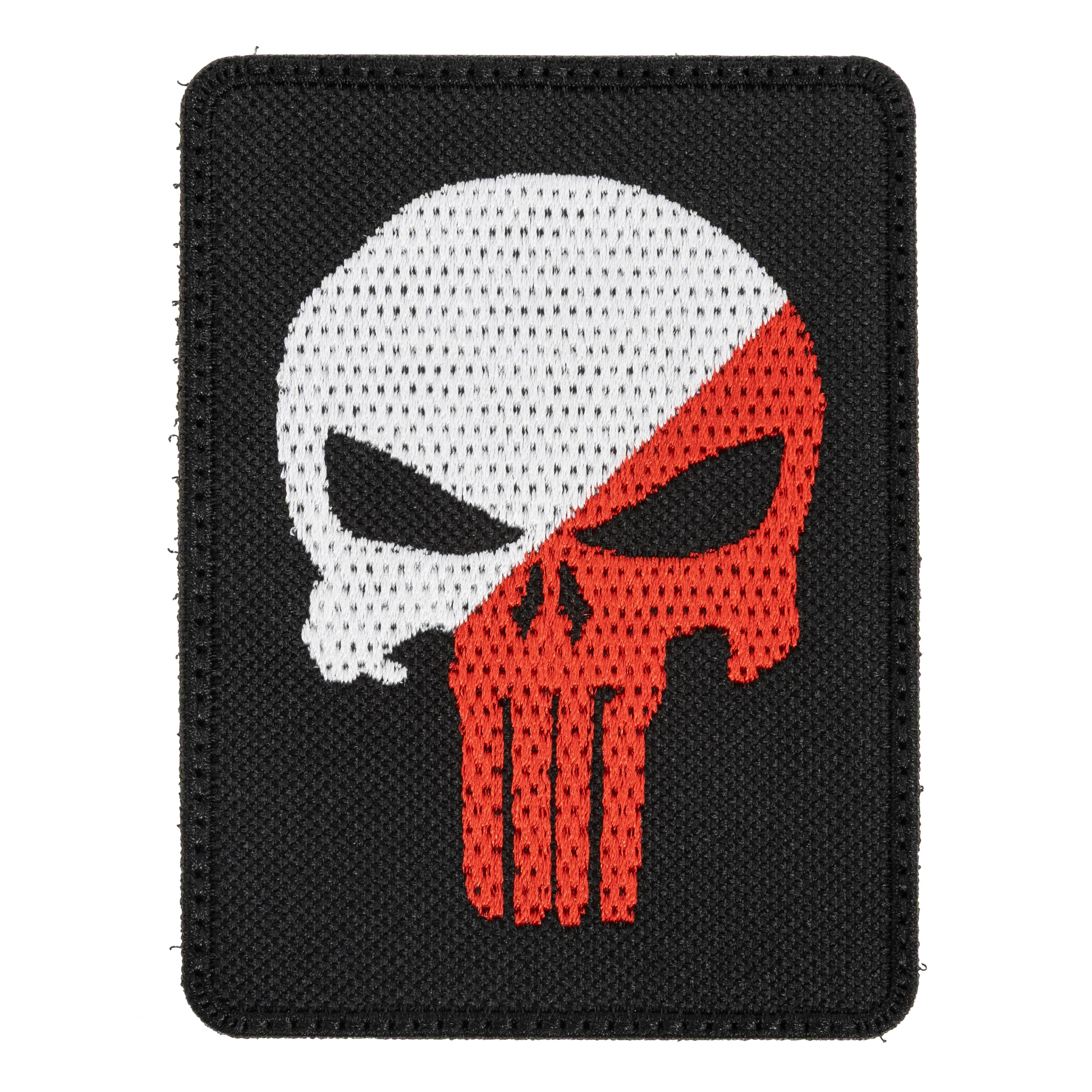 Нашивка Punisher 76 x 110 мм - Біло-червона