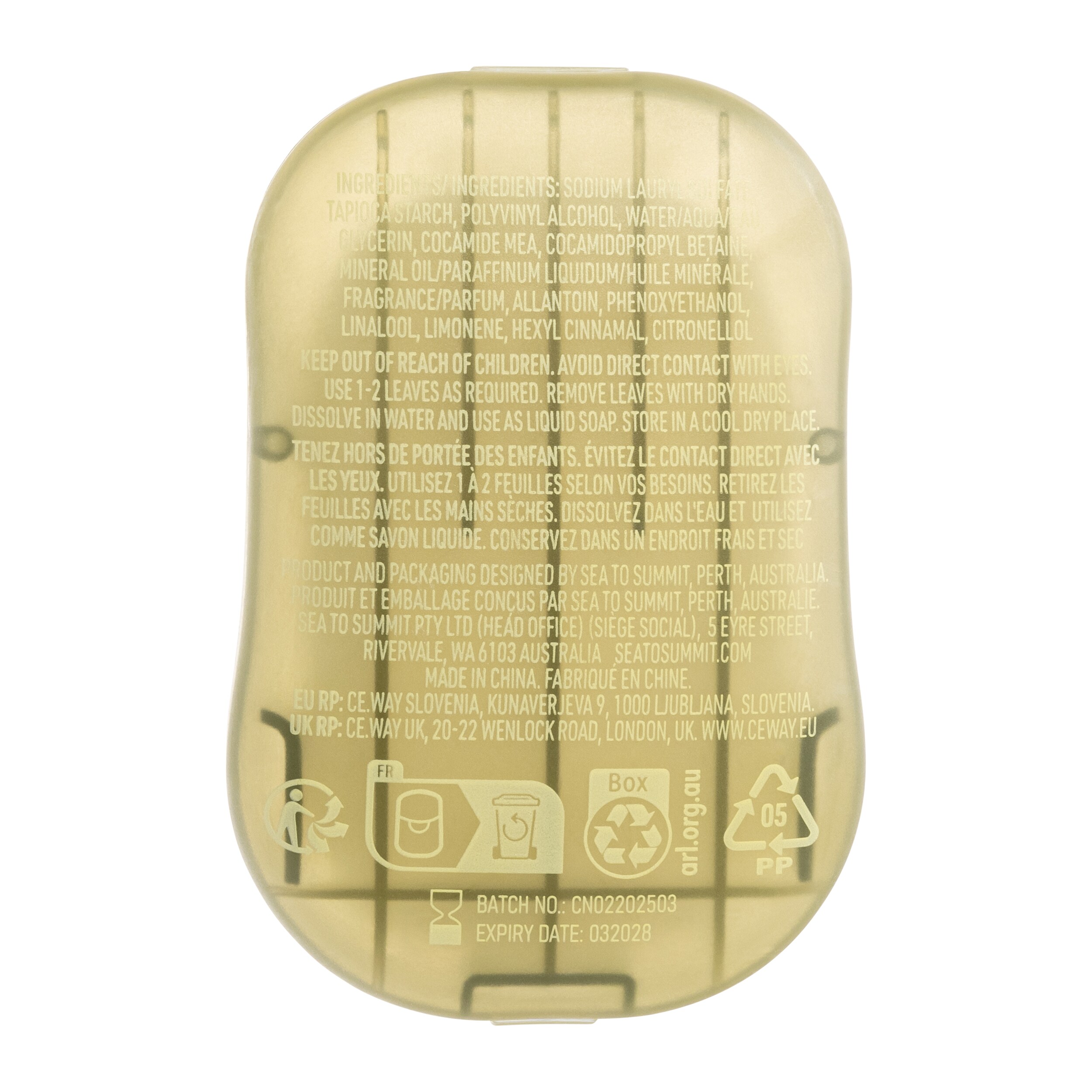 Туристичне мило в листках Sea To Summit Trek & Travel Pocket Body Wash - 50 шт.