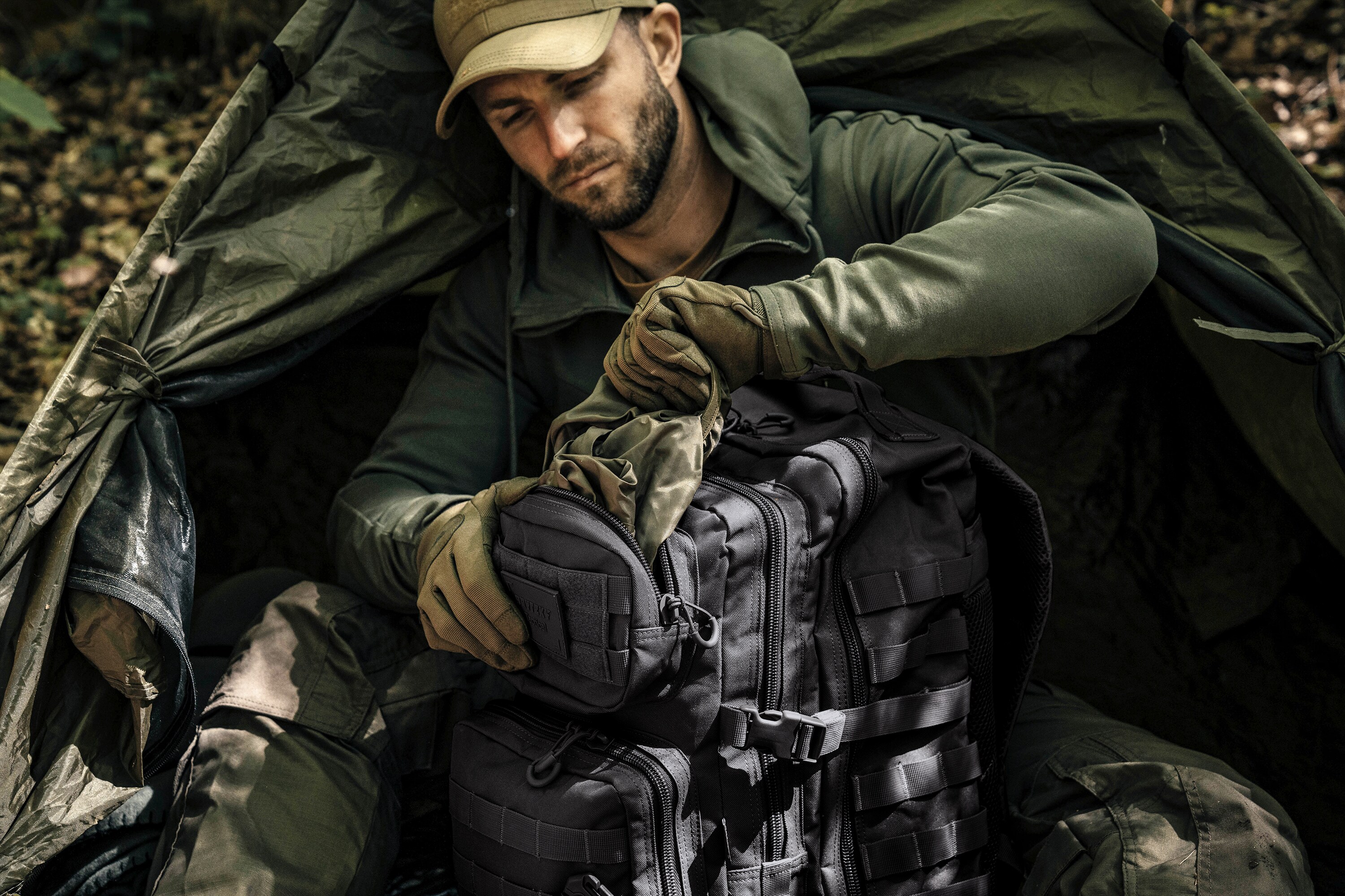 Рюкзак Brytzky Tactical Polygon Large 36 л - Black