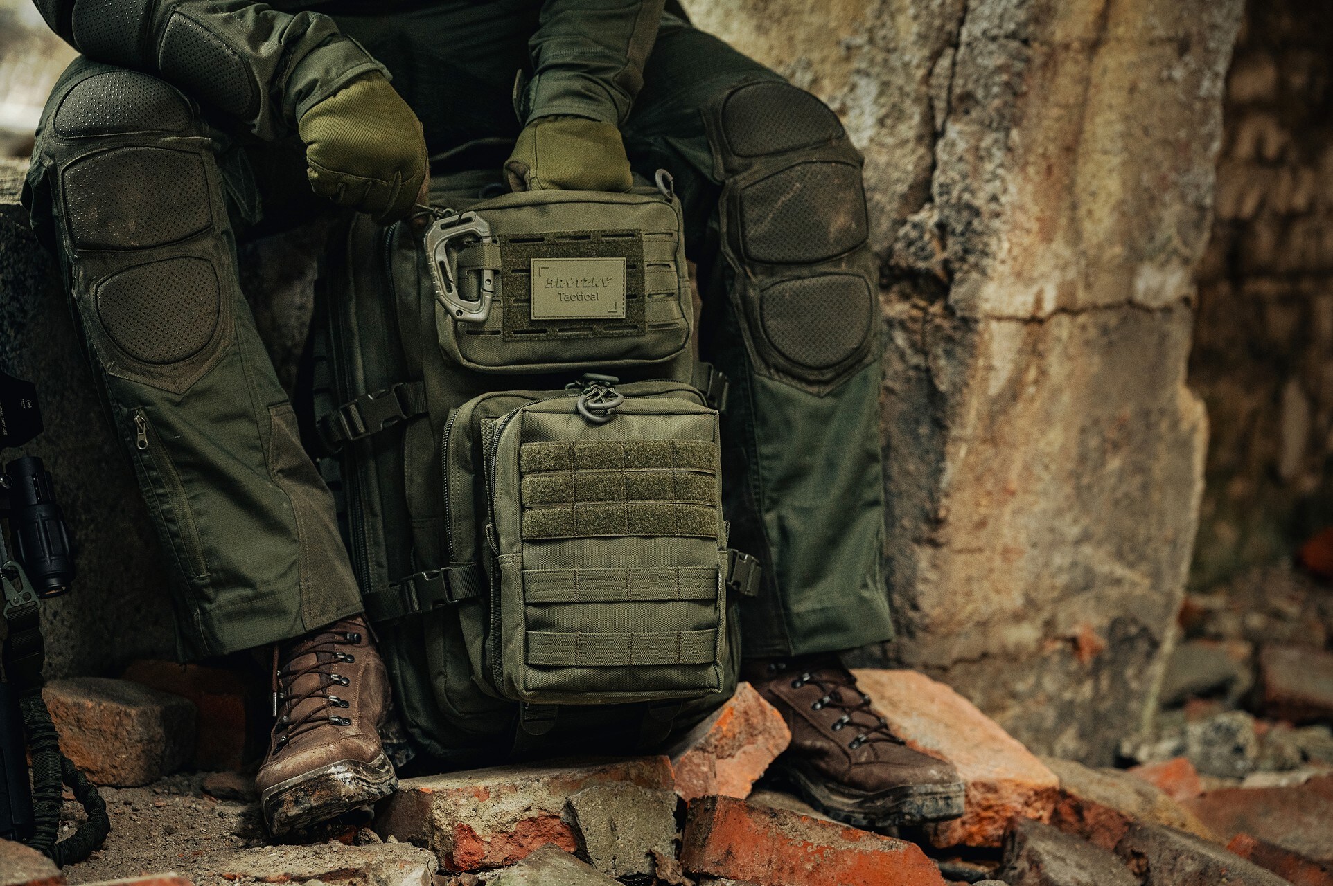 Рюкзак Brytzky Tactical Polygon Large Laser Cut 36 л - Olive