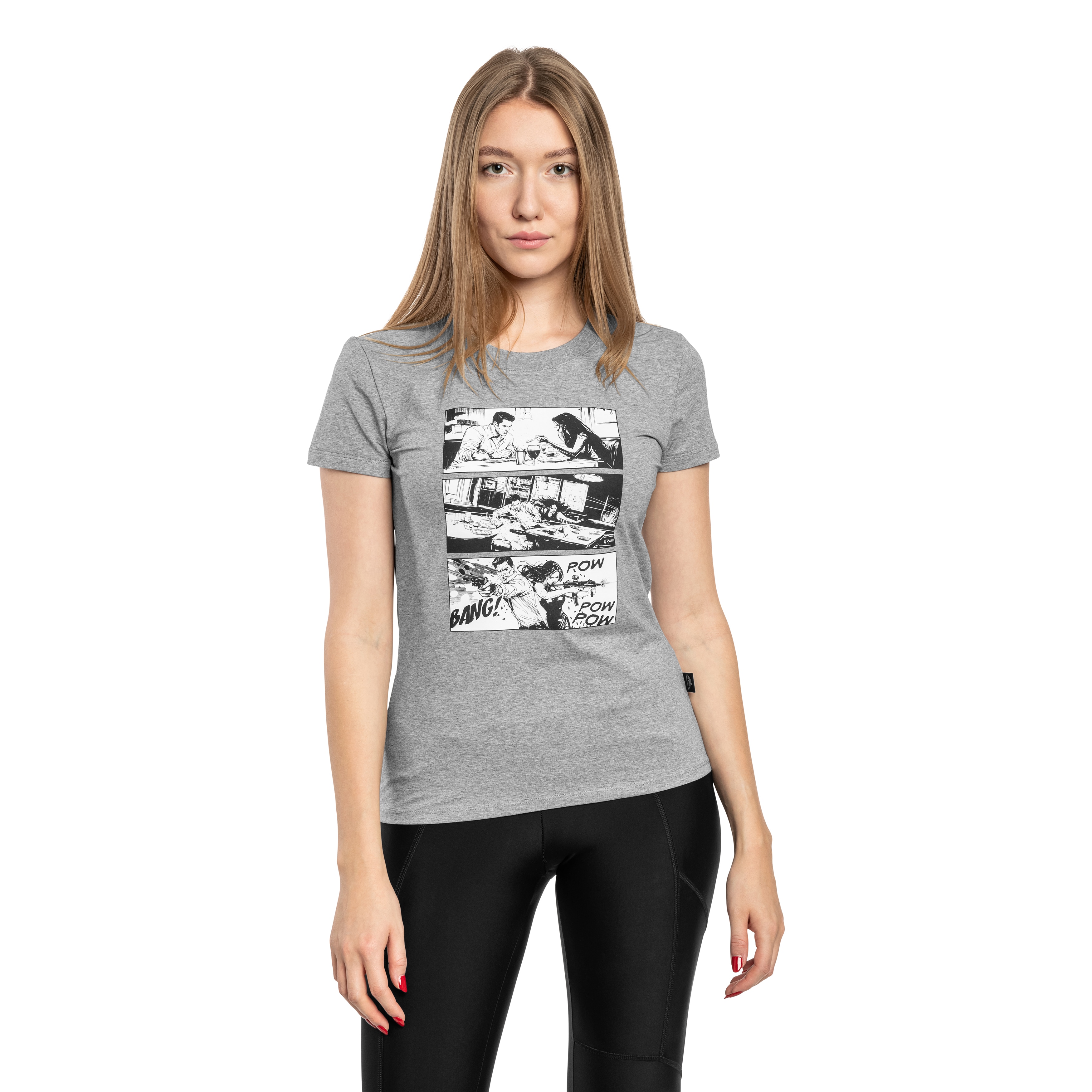 Футболка T-Shirt жіноча Helikon-Tex Combat Date - Mid Grey Melange