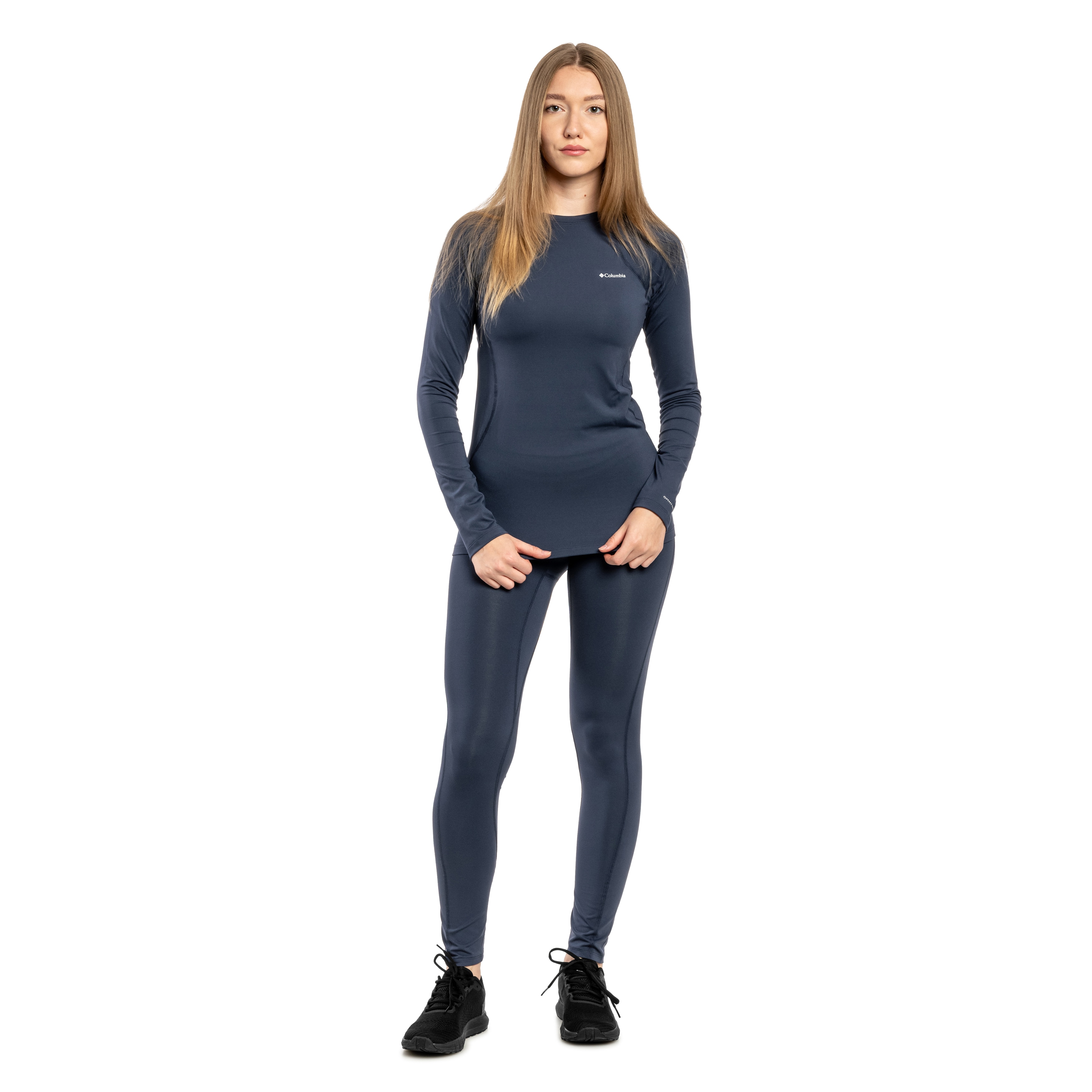 Жіноча термоактивна футболка Columbia Omni-Heat Midweight Baselayer Crew - Nocturnal