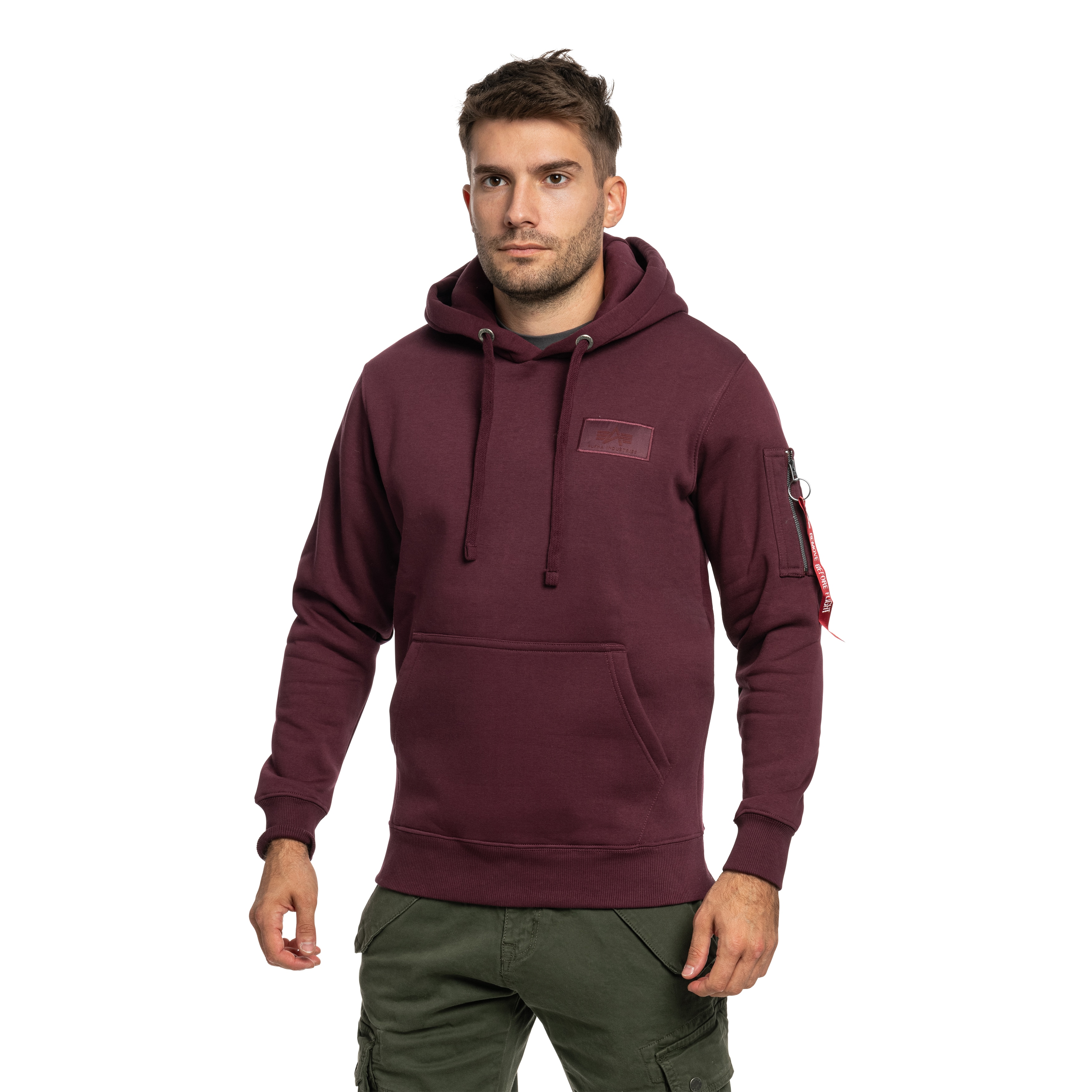 Кофта Alpha Industries Back Print Hoody - Dark Cherry