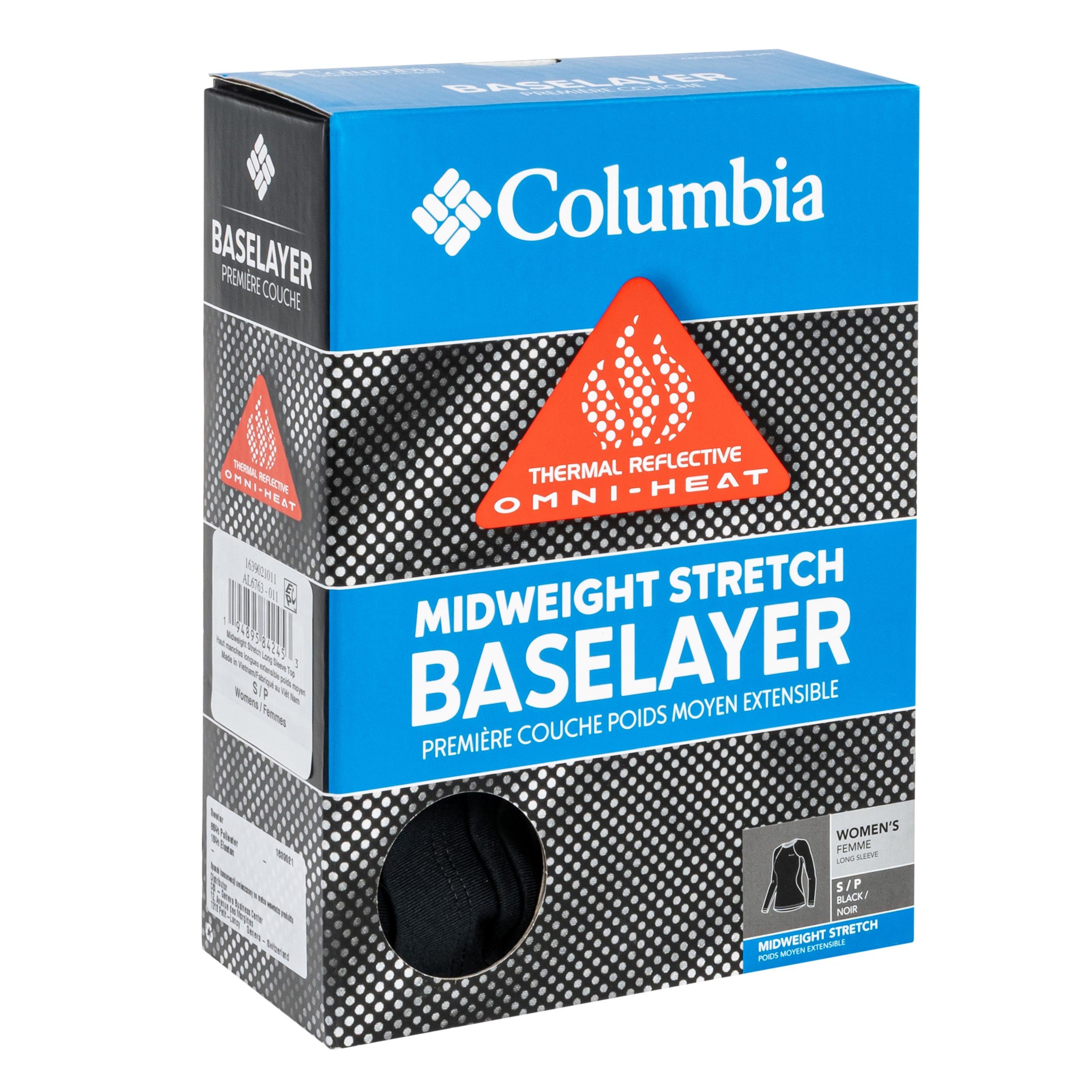 Термоактивна жіноча футболка Columbia Omni-Heat Midweight Baselayer Crew - Black