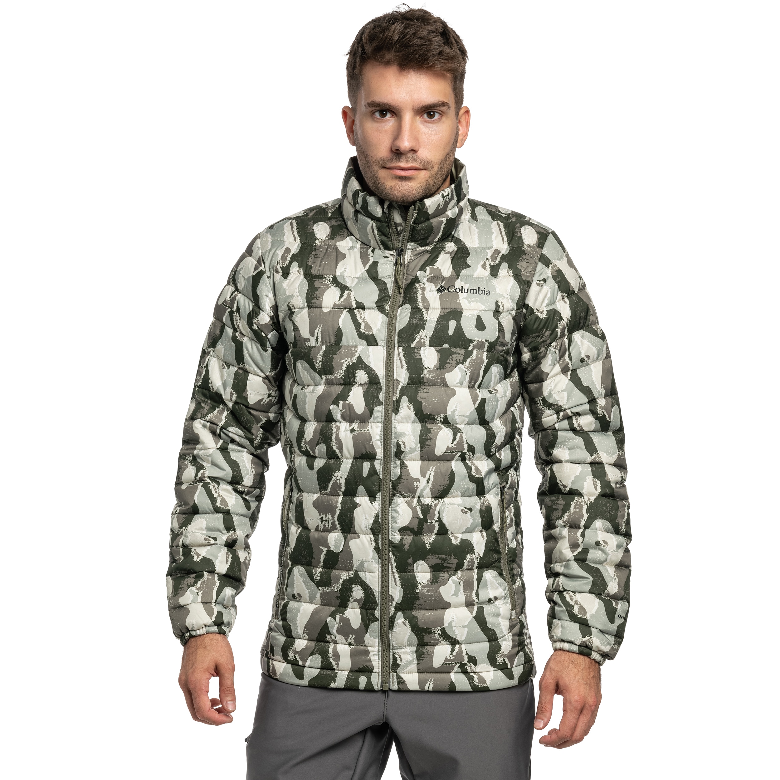 Куртка Columbia Powder Lite II Printed - Stone Green Treebark Print