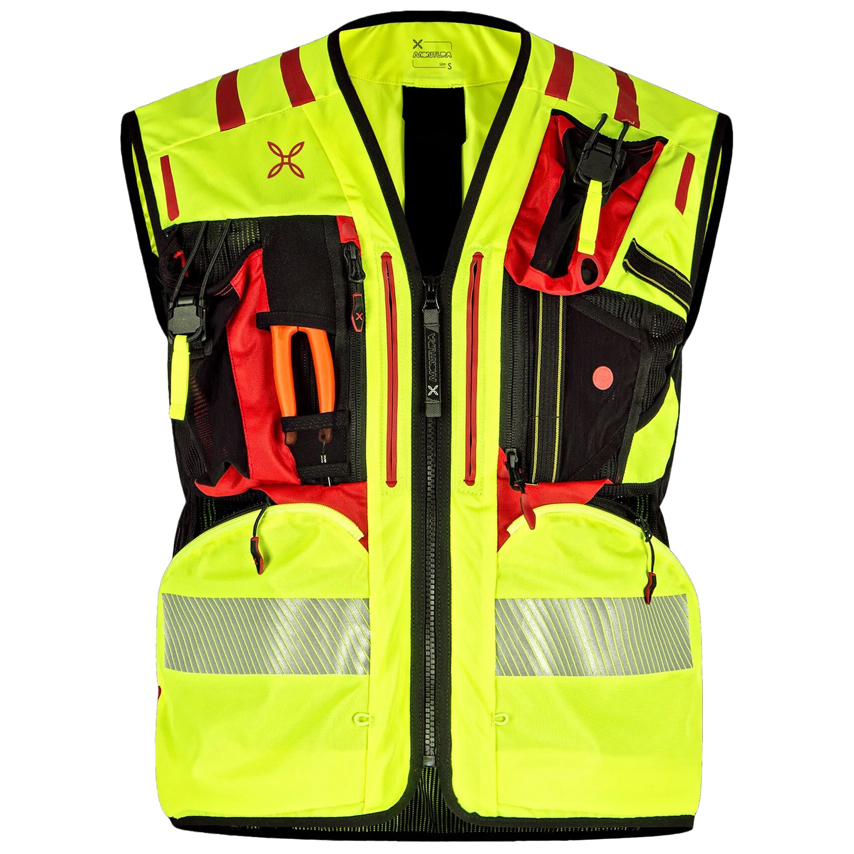 Жилет Montura Operator Evo 4 - Giallo Fluo/Rosso