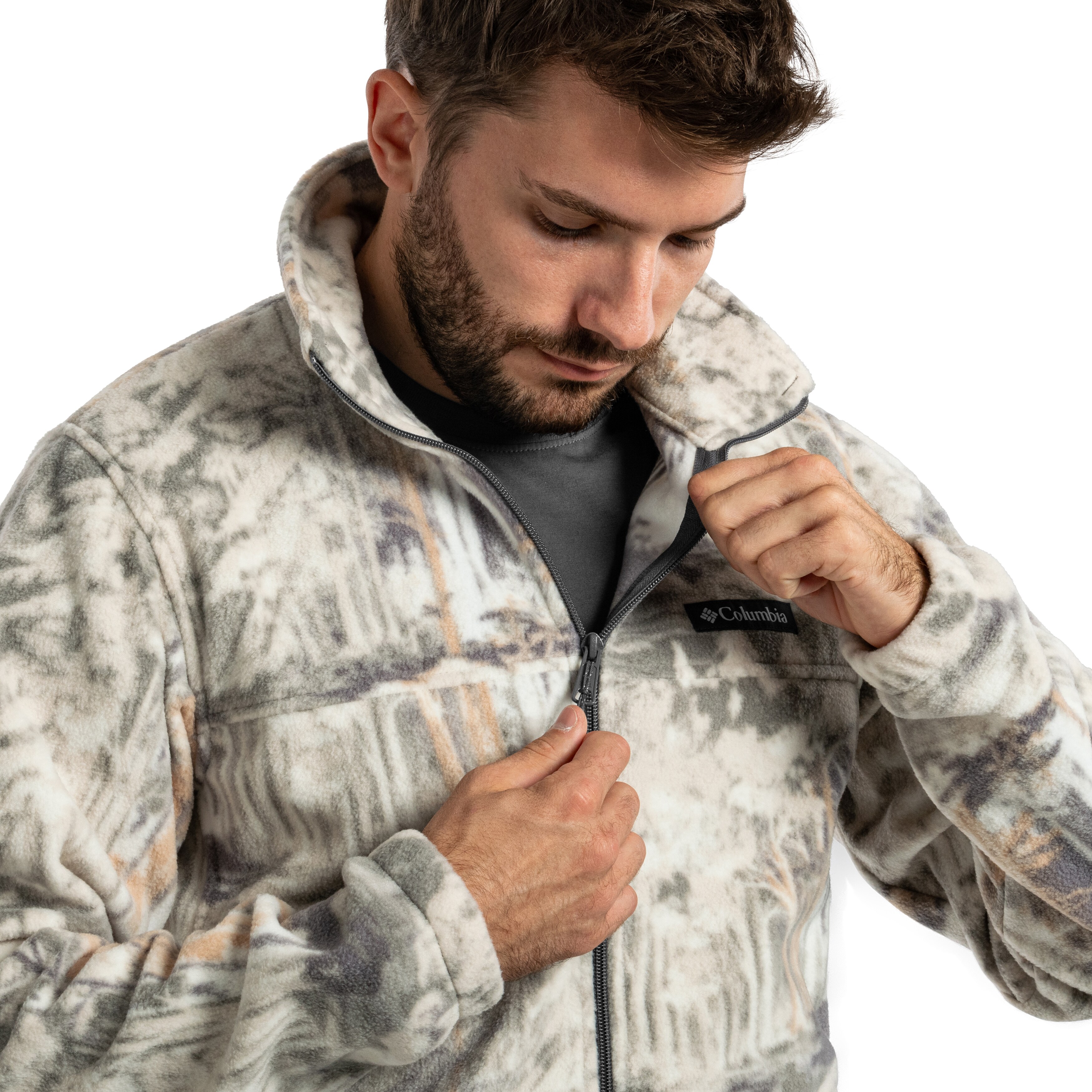 Флісова кофта Columbia Steens Mountain Printed Jacket - City Grey Deschutestrees