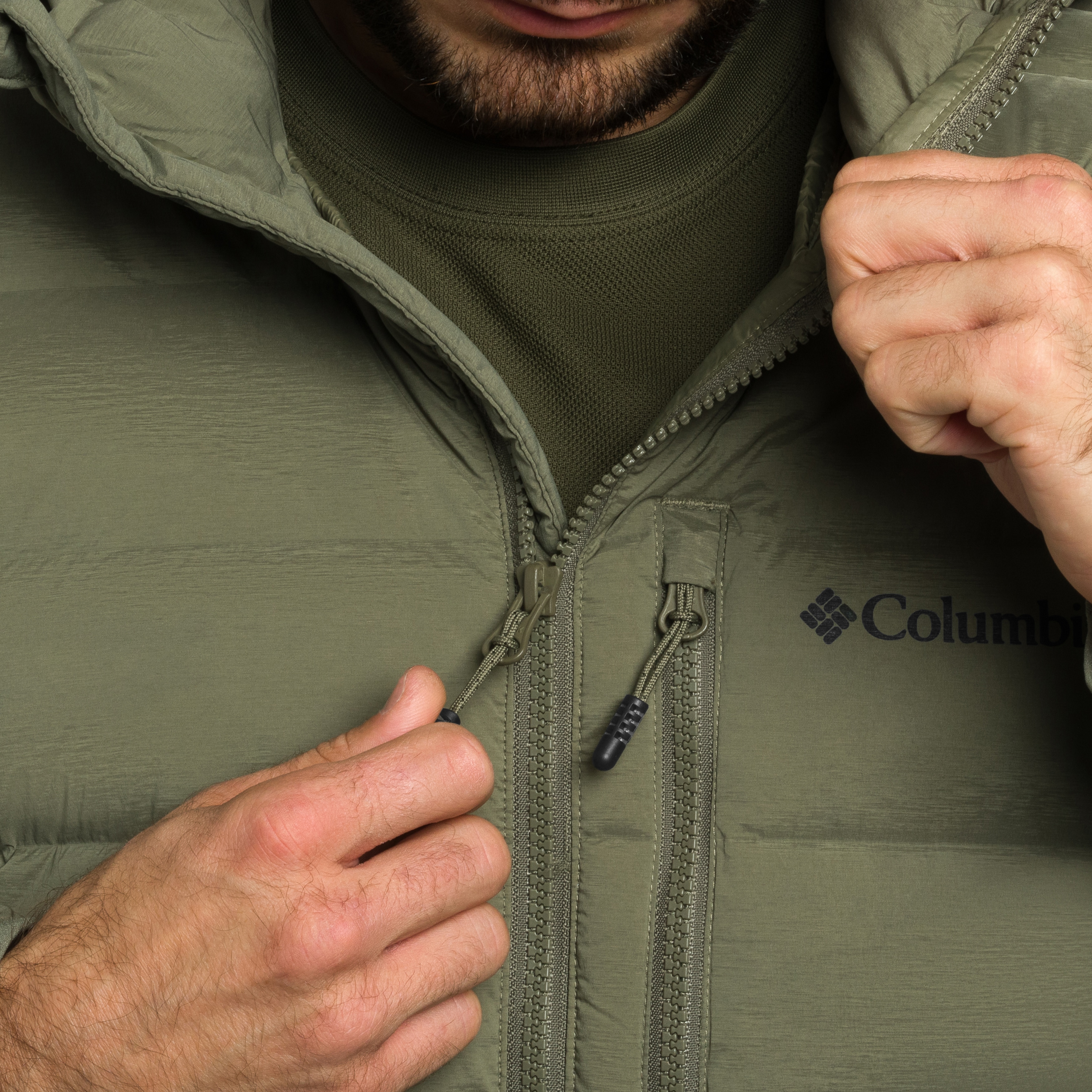 Куртка Columbia Drift Peak Stretch Down Hooded - Stone Green