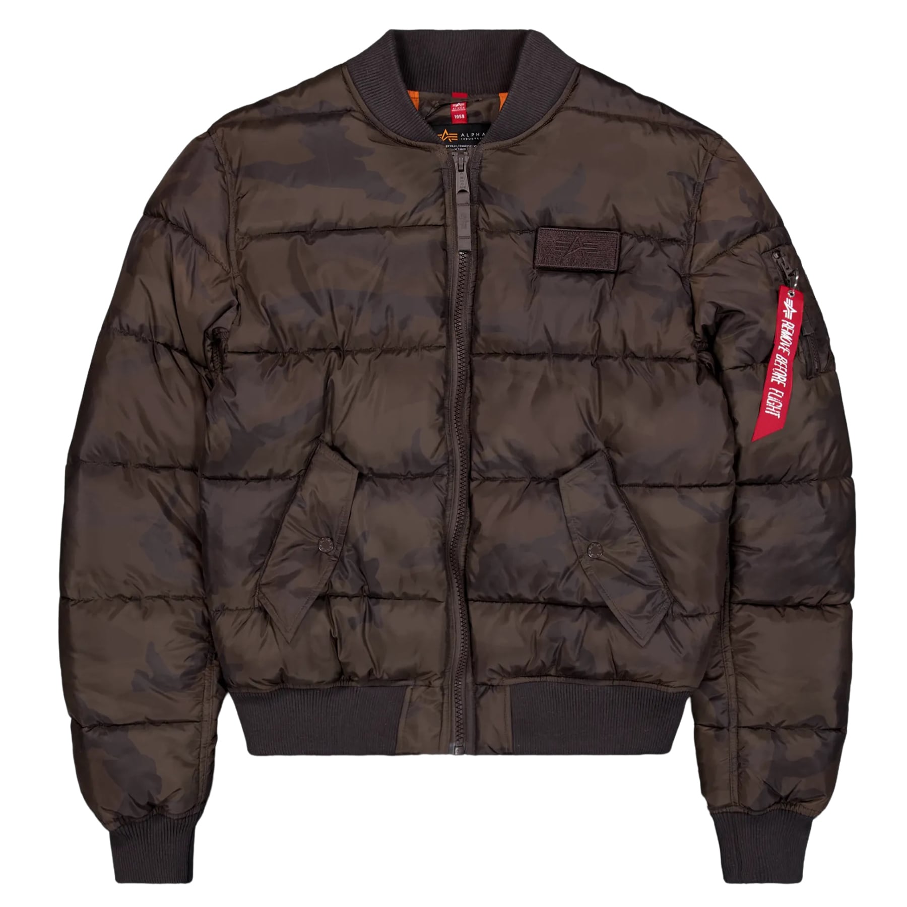 Куртка Alpha Industries MA-1 Puffer Bomber - Dark Olive Camo