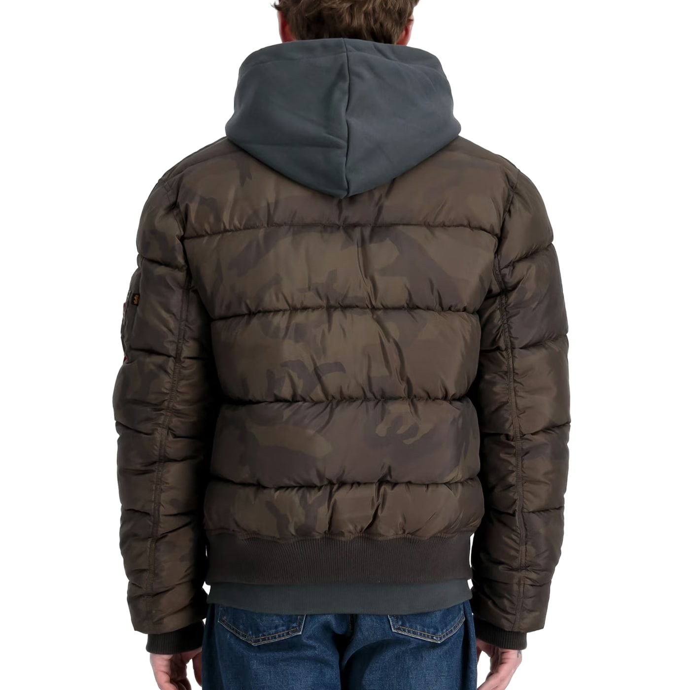 Куртка Alpha Industries MA-1 Puffer Bomber - Dark Olive Camo