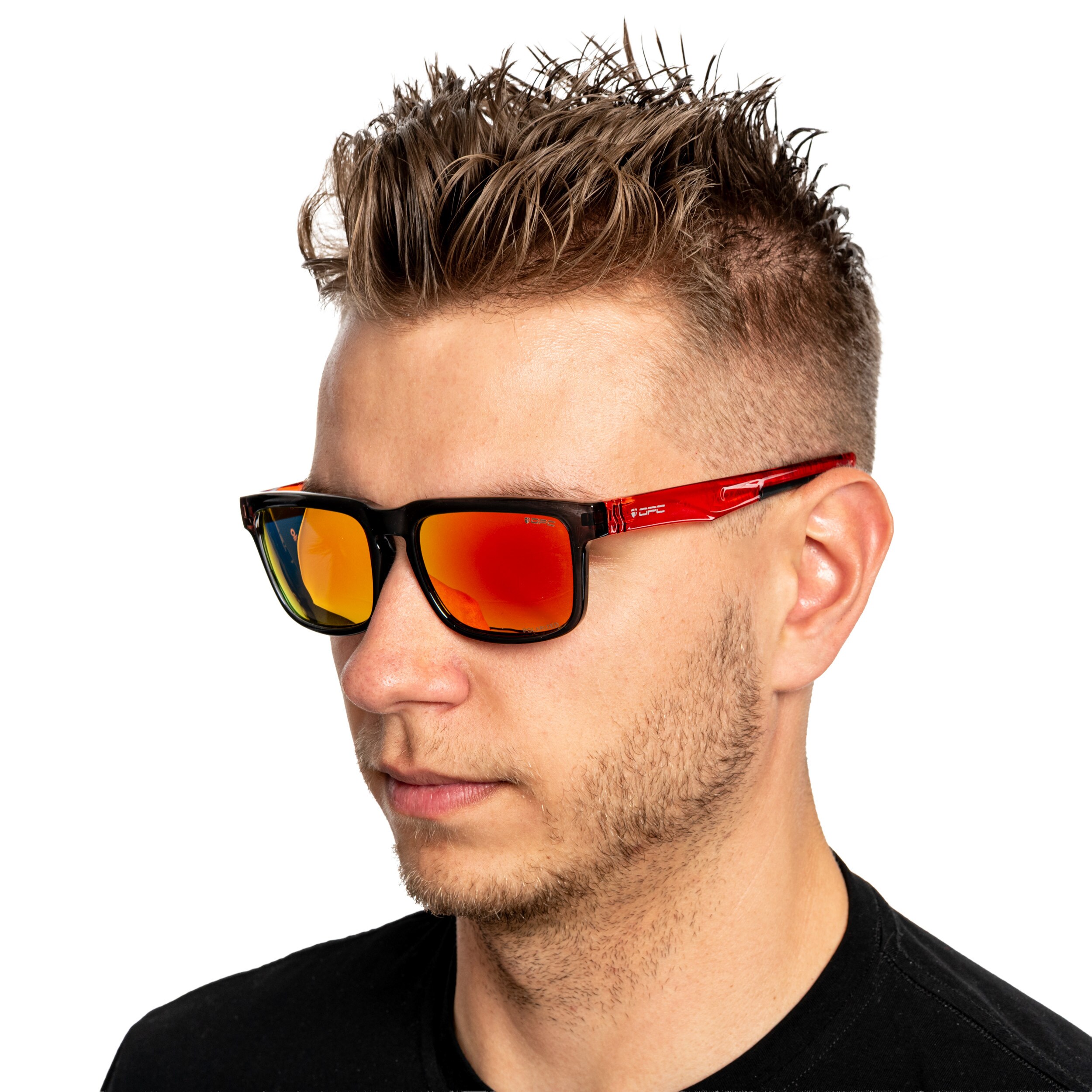 Сонцезахисні окуляри OPC Lifestyle California Black/Red Revo з поляризацією