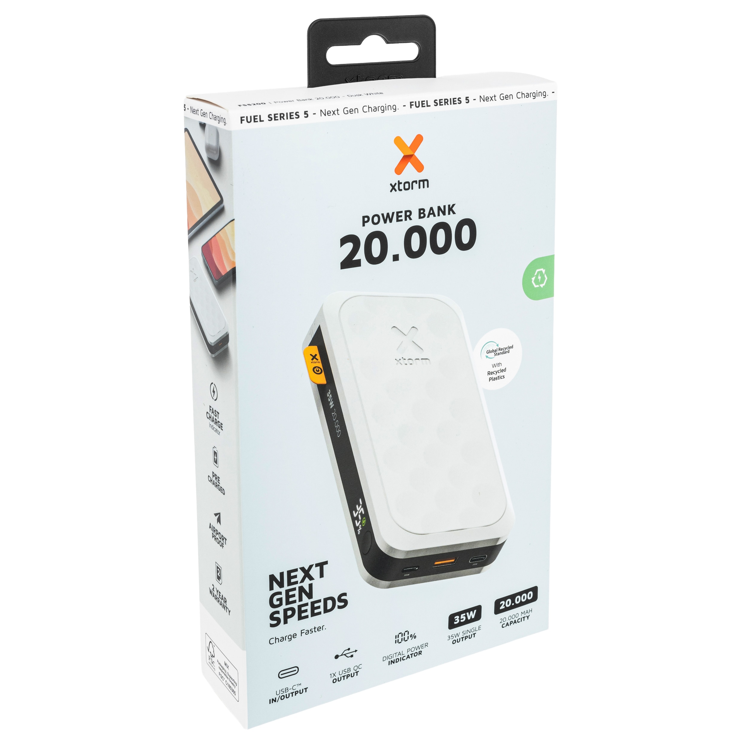 Повербанк Xtorm Fuel Series 5 20000 мАг 35 Вт - White