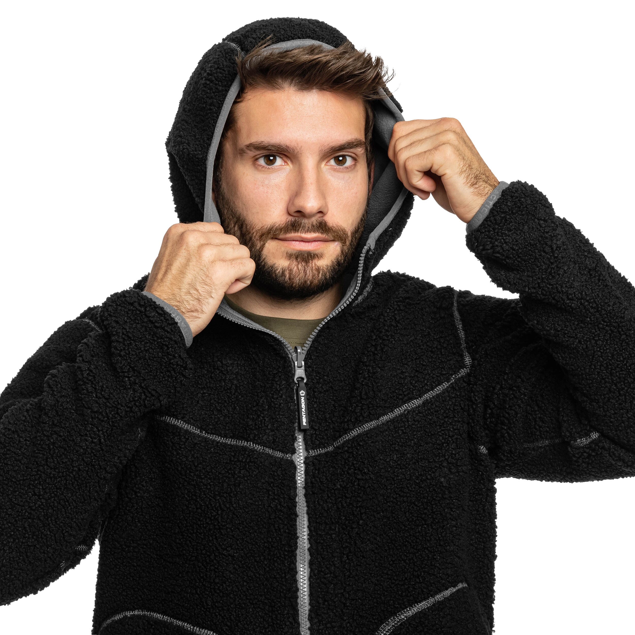 Флісова кофта Pentagon Sherpa Ianos - Black/Wolf Grey