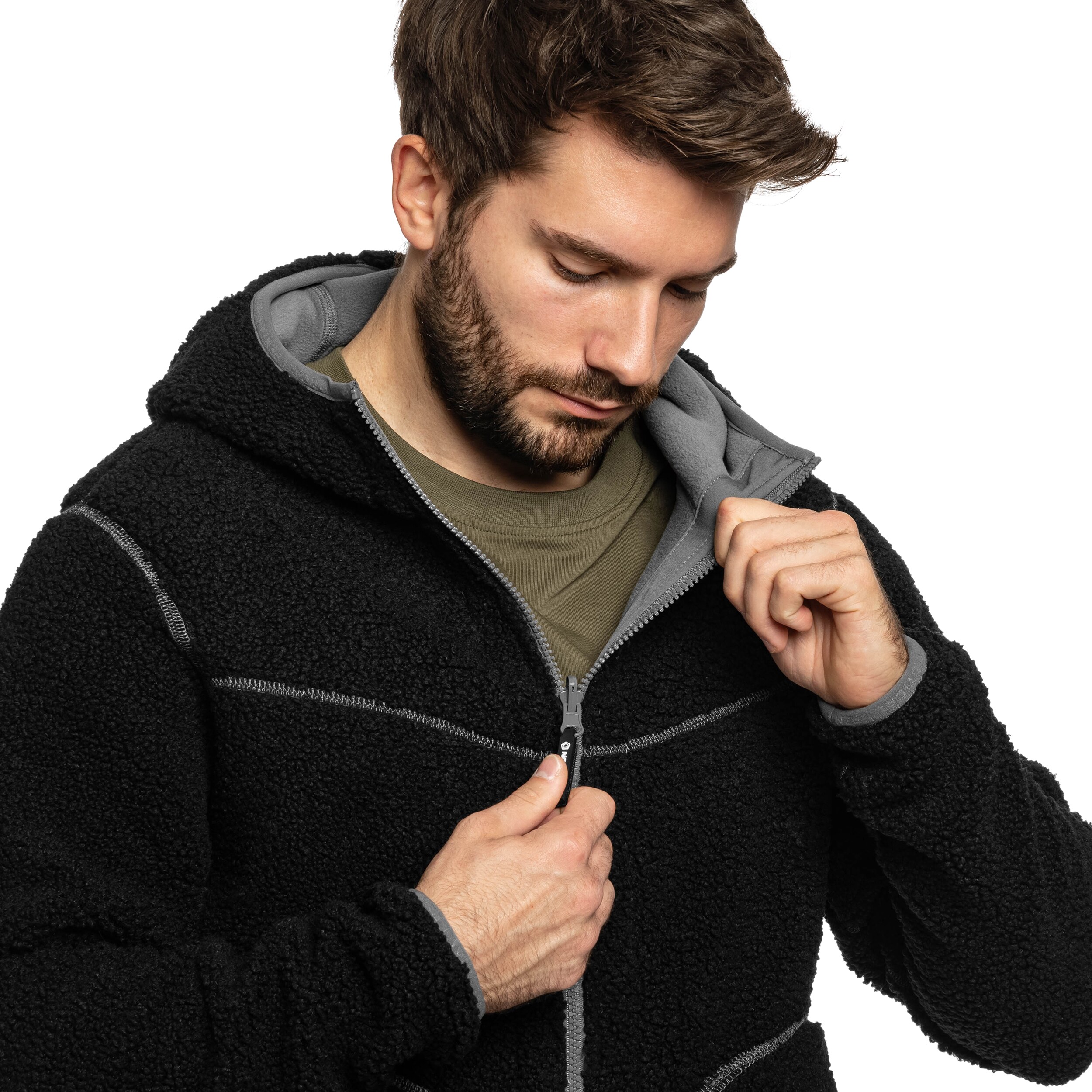 Флісова кофта Pentagon Sherpa Ianos - Black/Wolf Grey