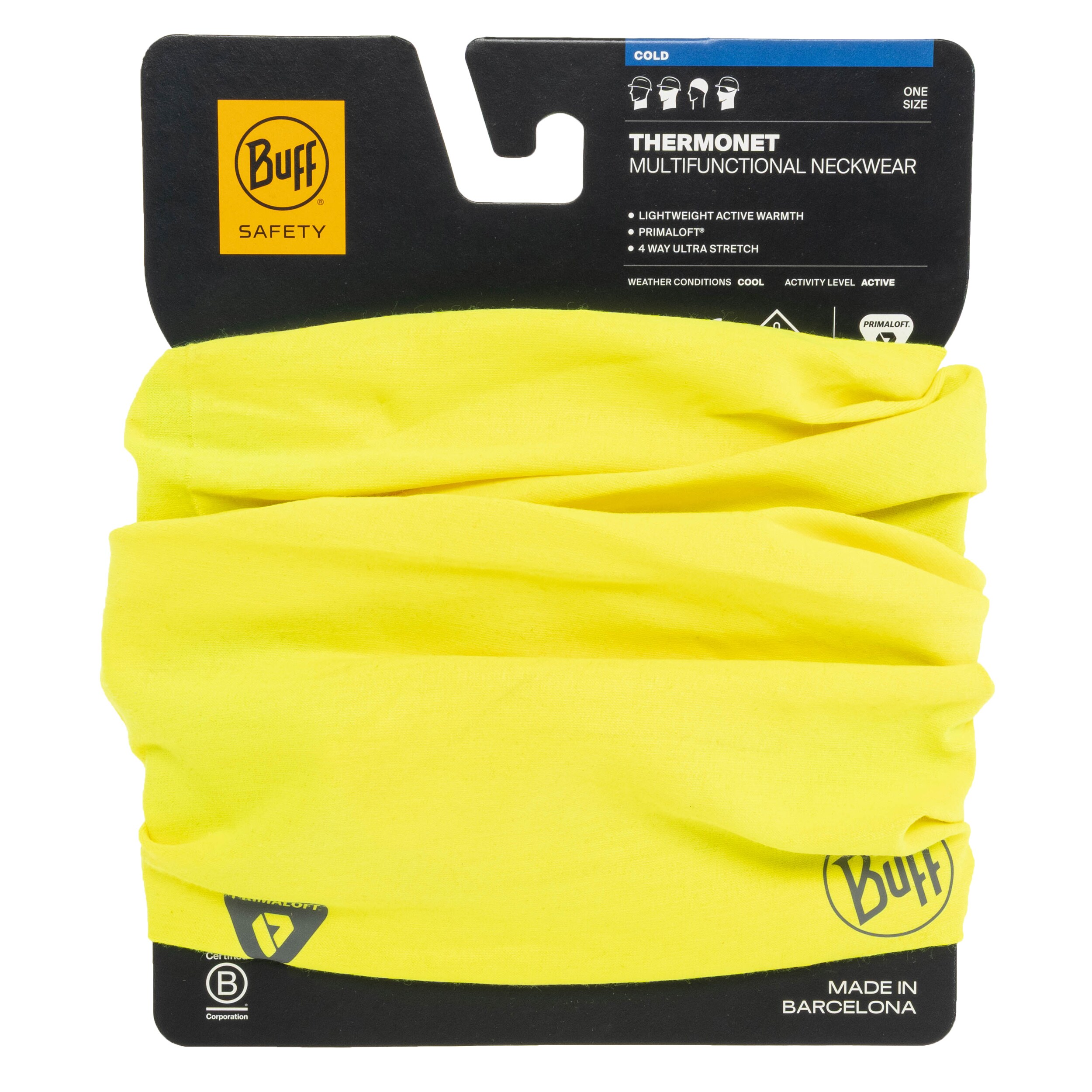 Бафф Buff Safety Thermonet Neckwear - Solid Yellow Fluor