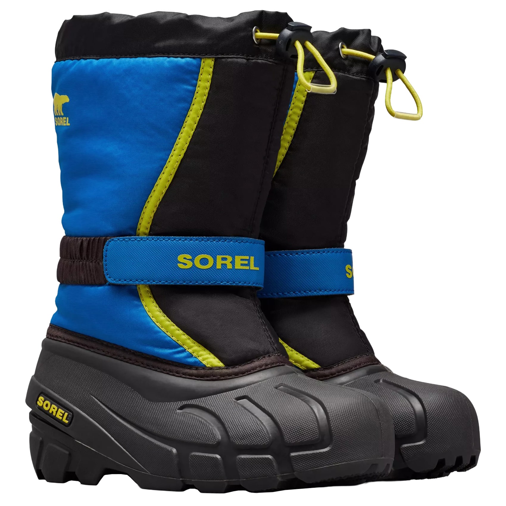 Дитячі снігові черевики Sorel Flurry Print Youth Boot - Black/Super Blue